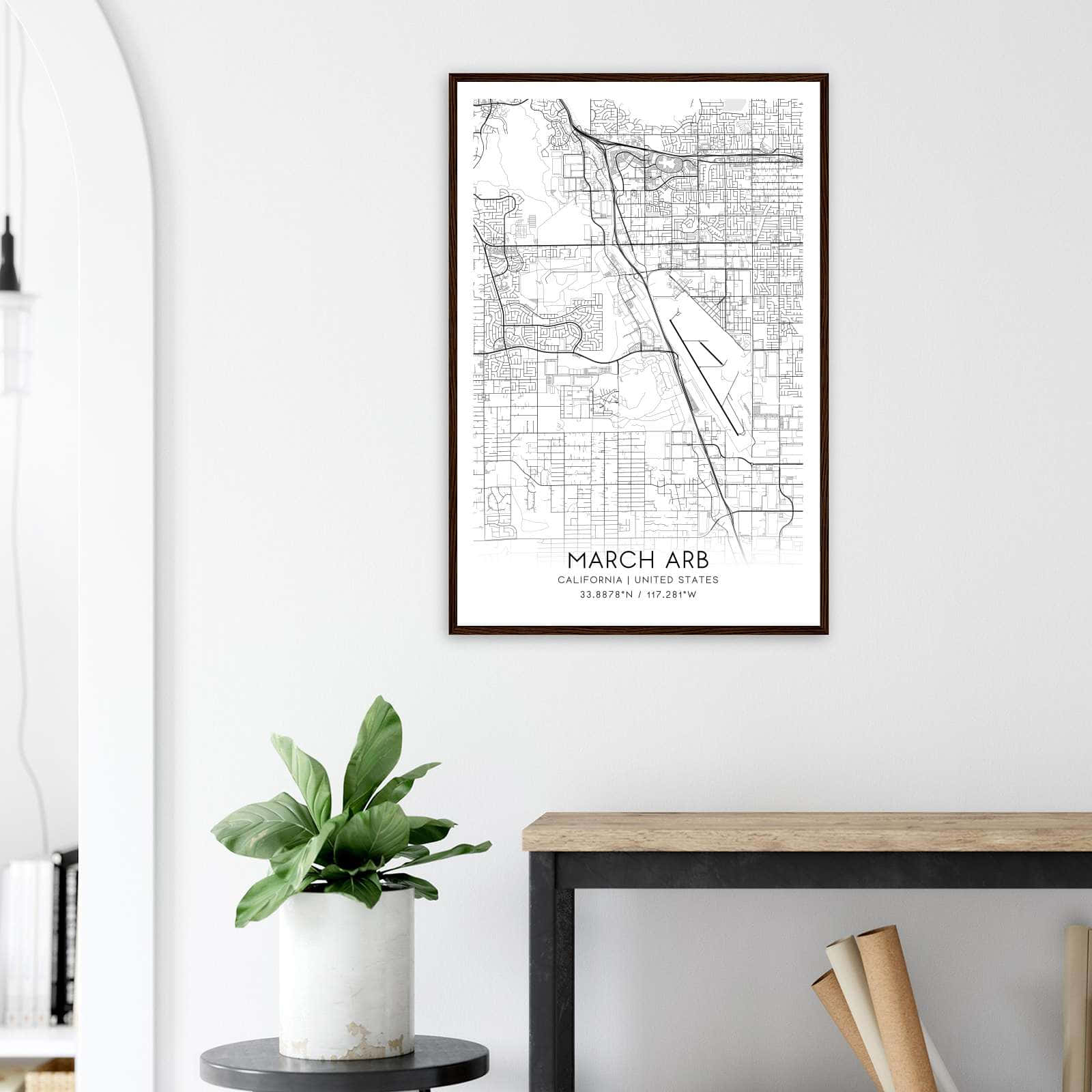 Deerfield Kansas Map Poster, Modern Home Decor Wall Art Print (Copy)