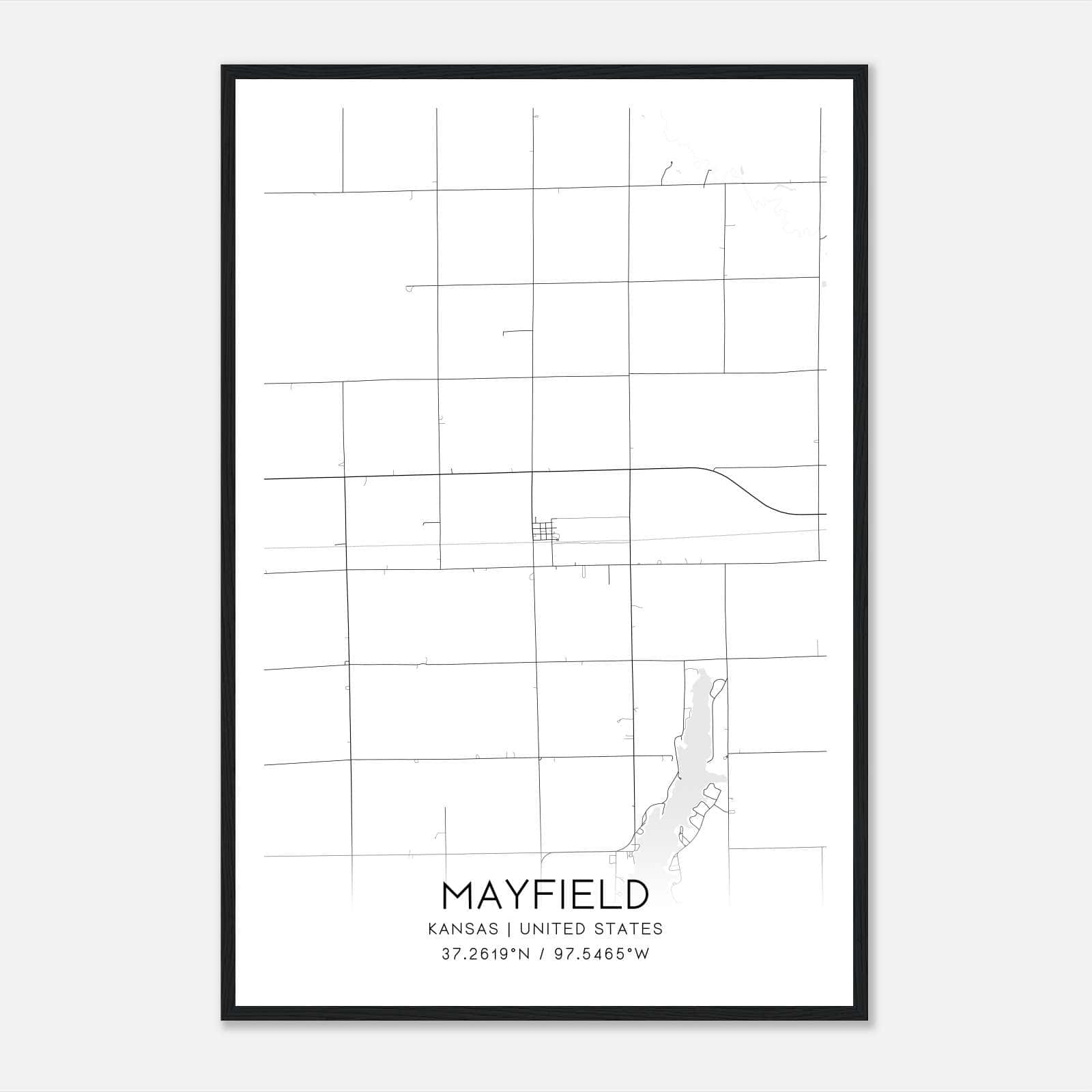 Mayfield Kansas Map Poster, Modern Home Decor Wall Art Print Mayfield Kansas Map Poster, Modern Home Decor Wall Art Print