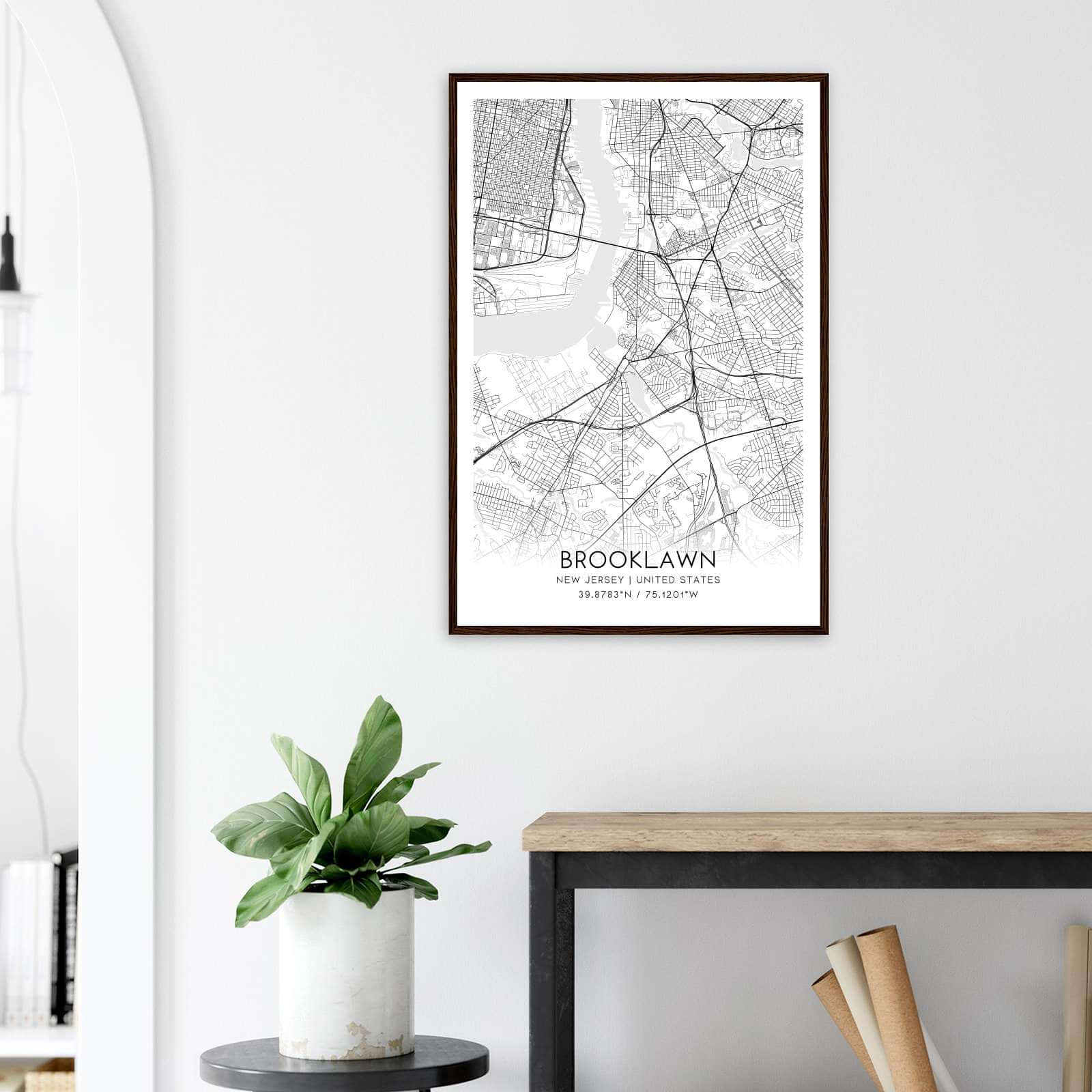 Deerfield Kansas Map Poster, Modern Home Decor Wall Art Print (Copy)