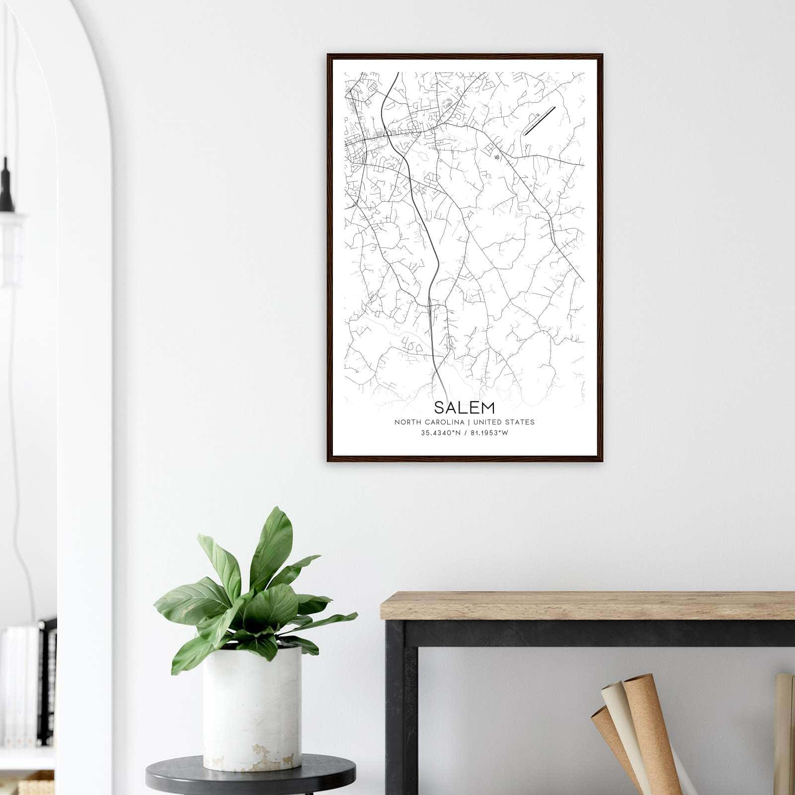 Deerfield Kansas Map Poster, Modern Home Decor Wall Art Print (Copy)