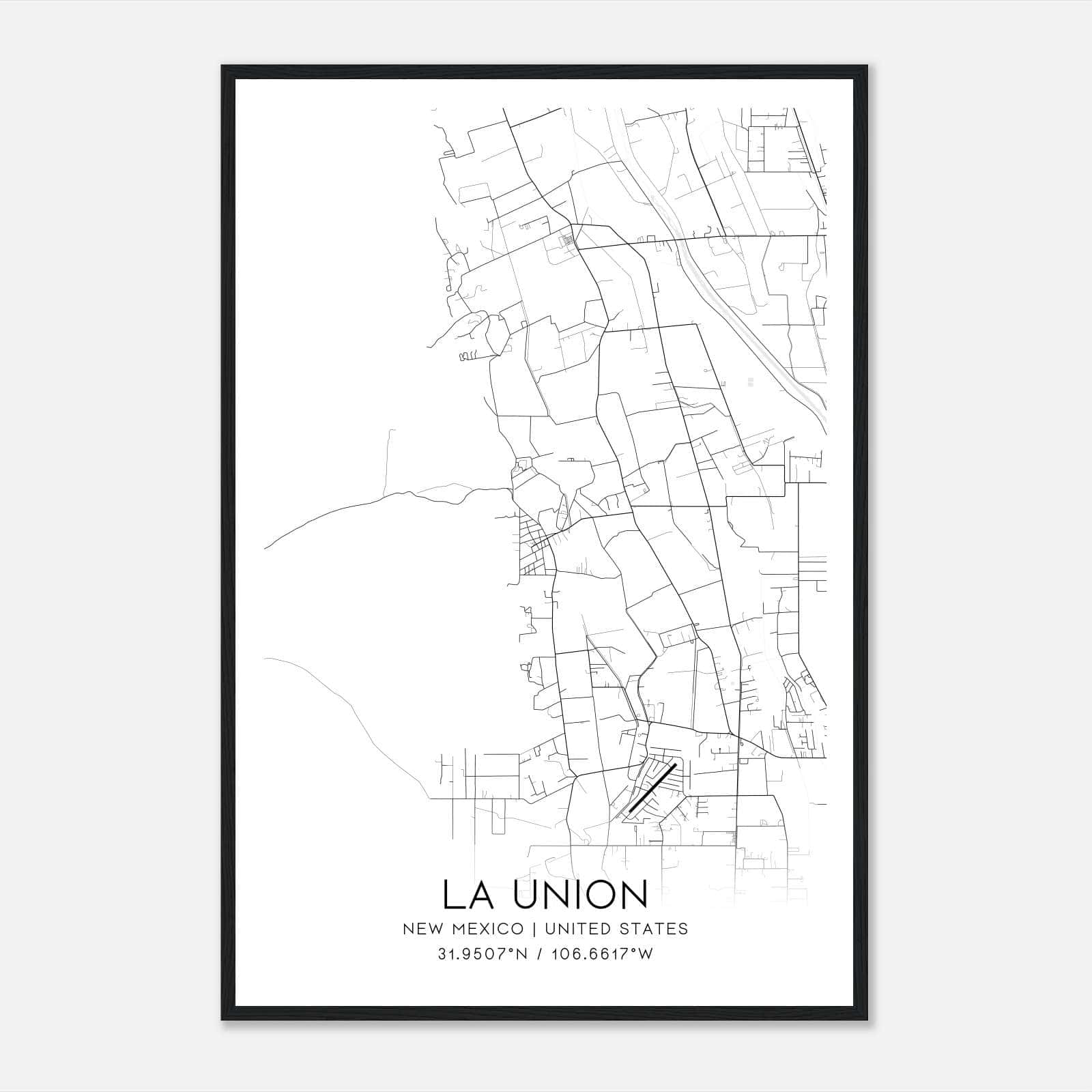 La Union New Mexico Map Poster, Modern Home Decor Wall Art Print La Union New Mexico Map Poster, Modern Home Decor Wall Art Print