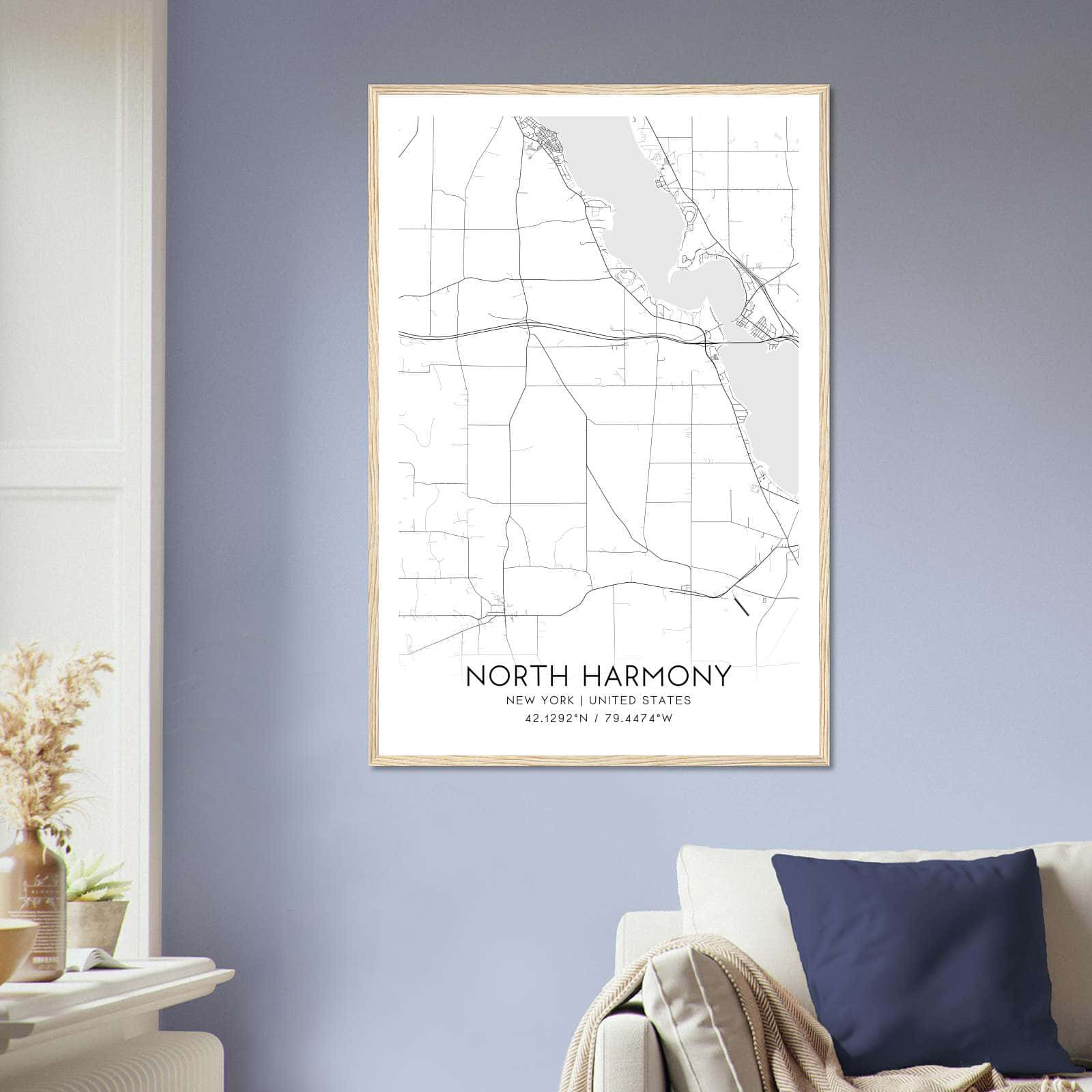 Deerfield Kansas Map Poster, Modern Home Decor Wall Art Print (Copy)