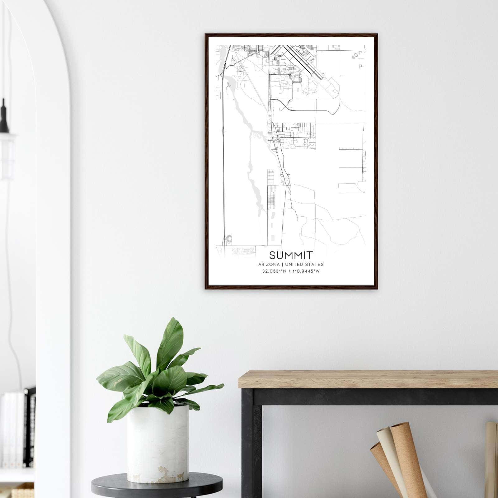 Deerfield Kansas Map Poster, Modern Home Decor Wall Art Print (Copy)