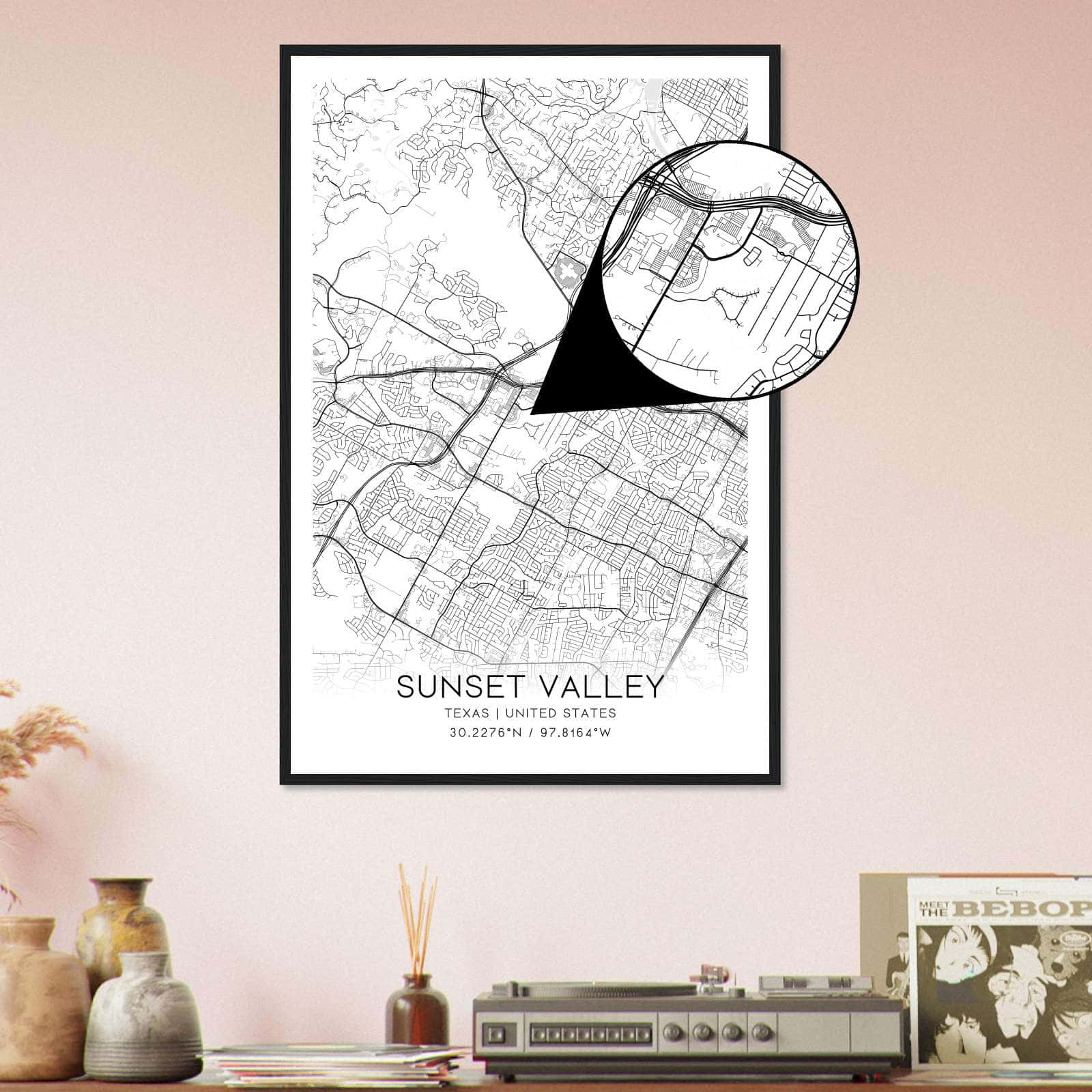Deerfield Kansas Map Poster, Modern Home Decor Wall Art Print (Copy)
