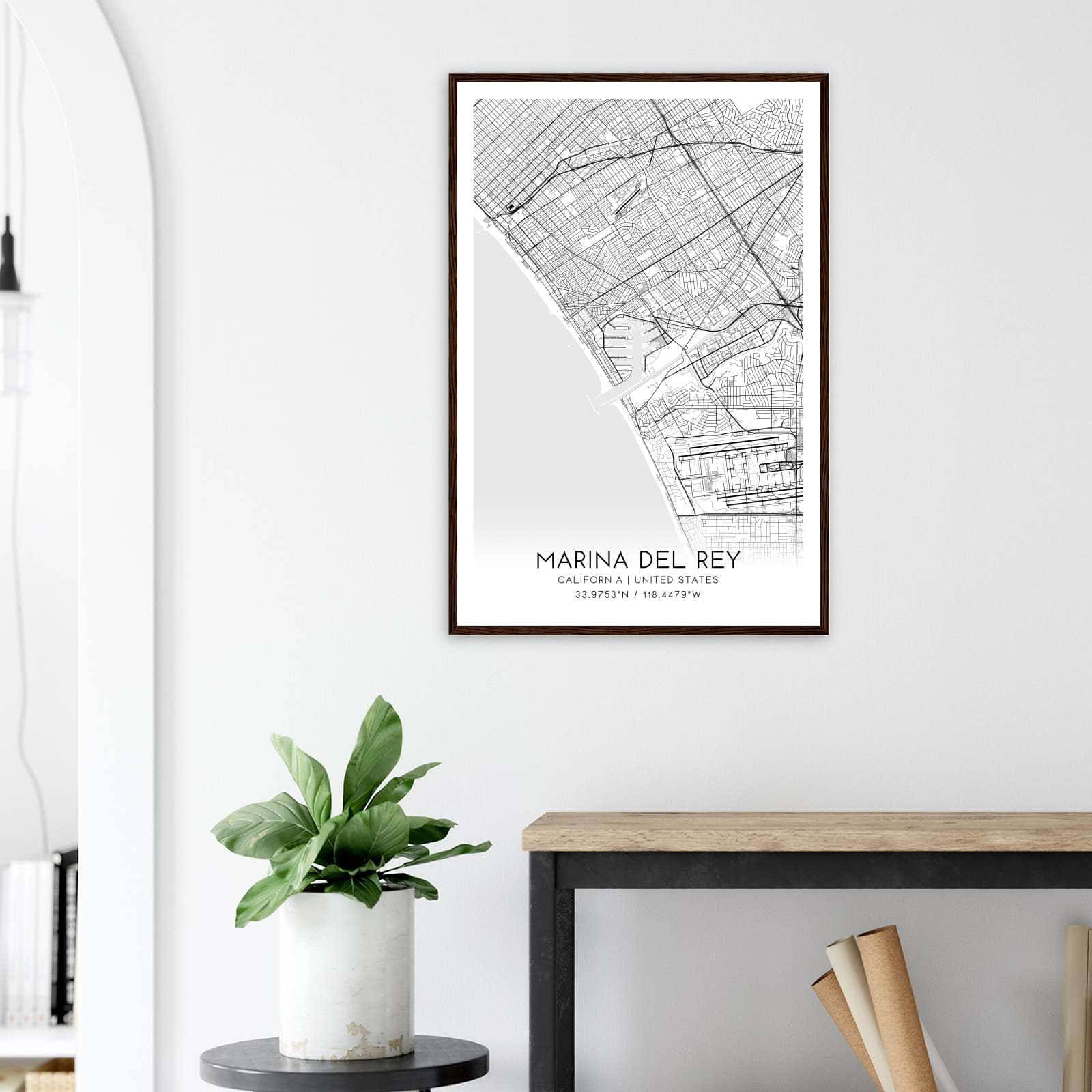 Deerfield Kansas Map Poster, Modern Home Decor Wall Art Print (Copy)