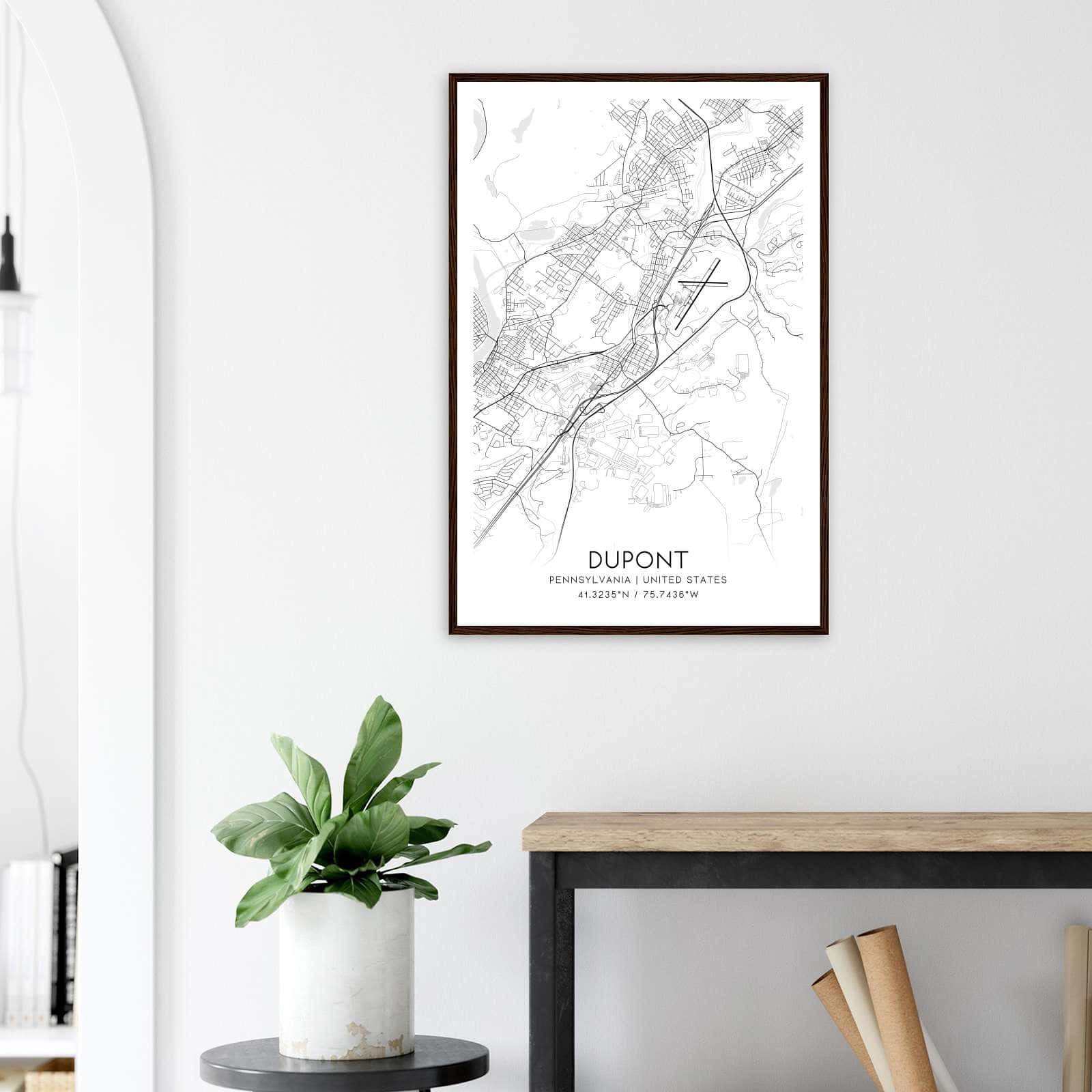 Deerfield Kansas Map Poster, Modern Home Decor Wall Art Print (Copy)