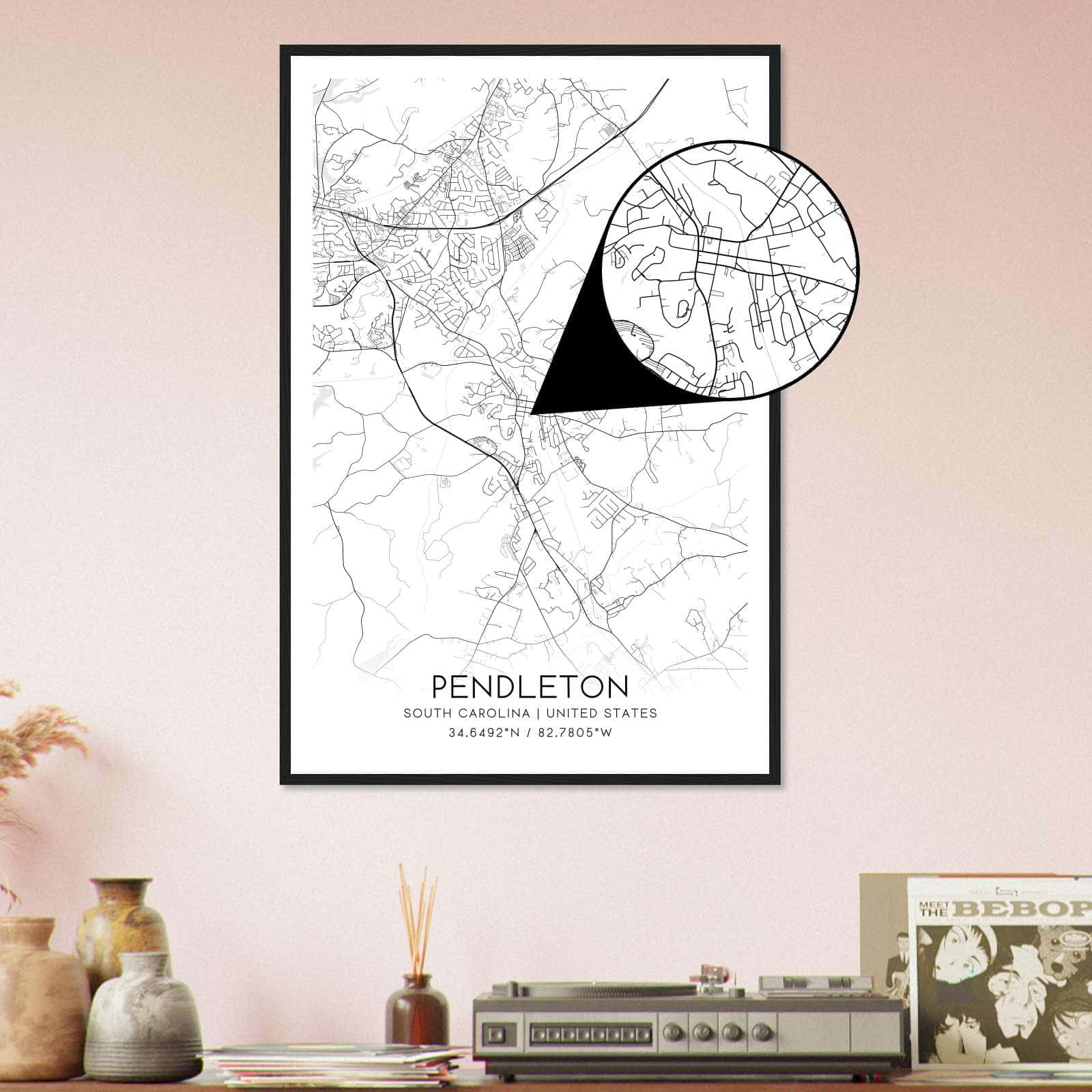 Deerfield Kansas Map Poster, Modern Home Decor Wall Art Print (Copy)