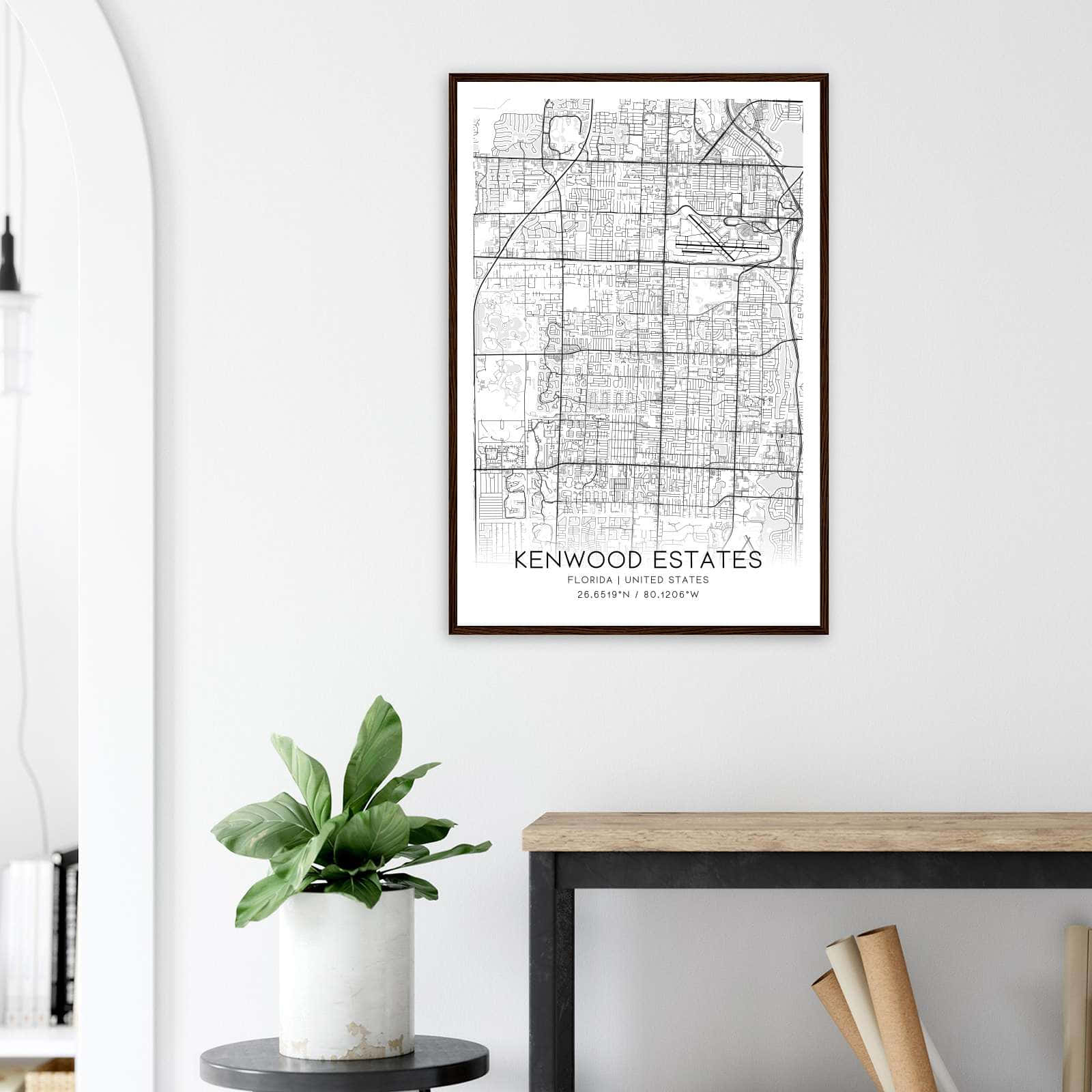 Deerfield Kansas Map Poster, Modern Home Decor Wall Art Print (Copy)
