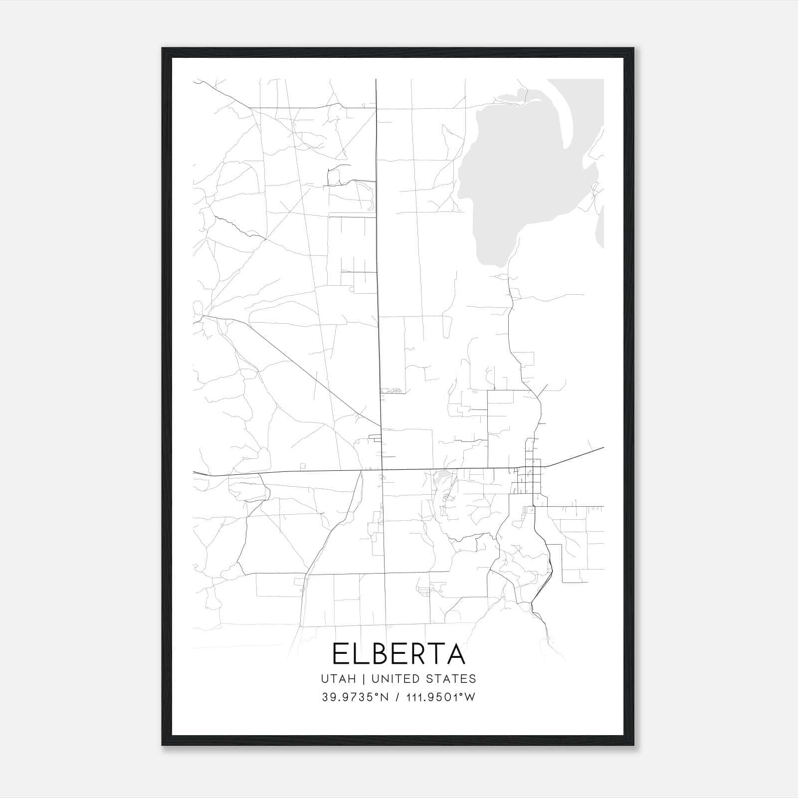 Elberta Utah Map Poster, Modern Home Decor Wall Art Print Elberta Utah Map Poster, Modern Home Decor Wall Art Print