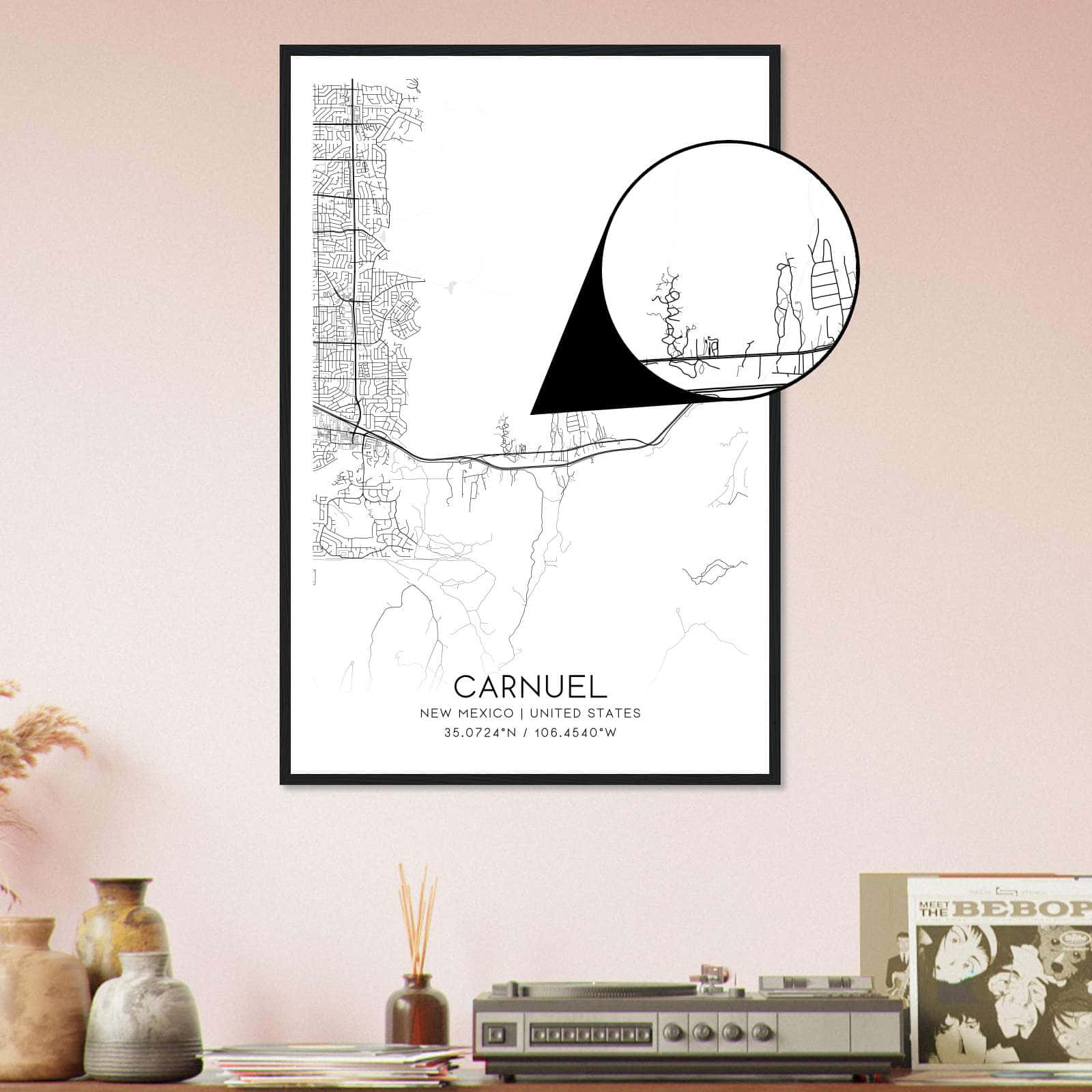 Deerfield Kansas Map Poster, Modern Home Decor Wall Art Print (Copy)