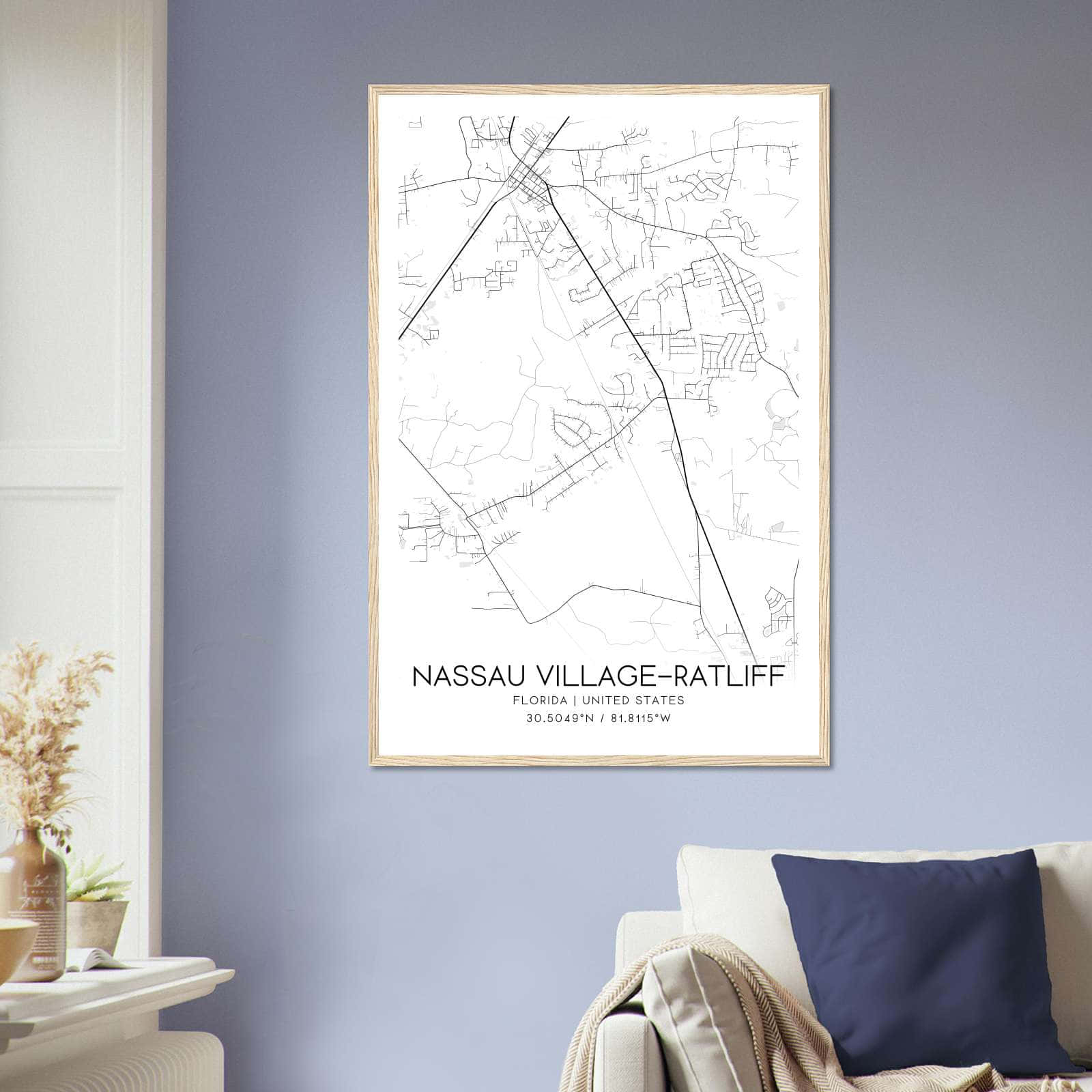 Deerfield Kansas Map Poster, Modern Home Decor Wall Art Print (Copy)