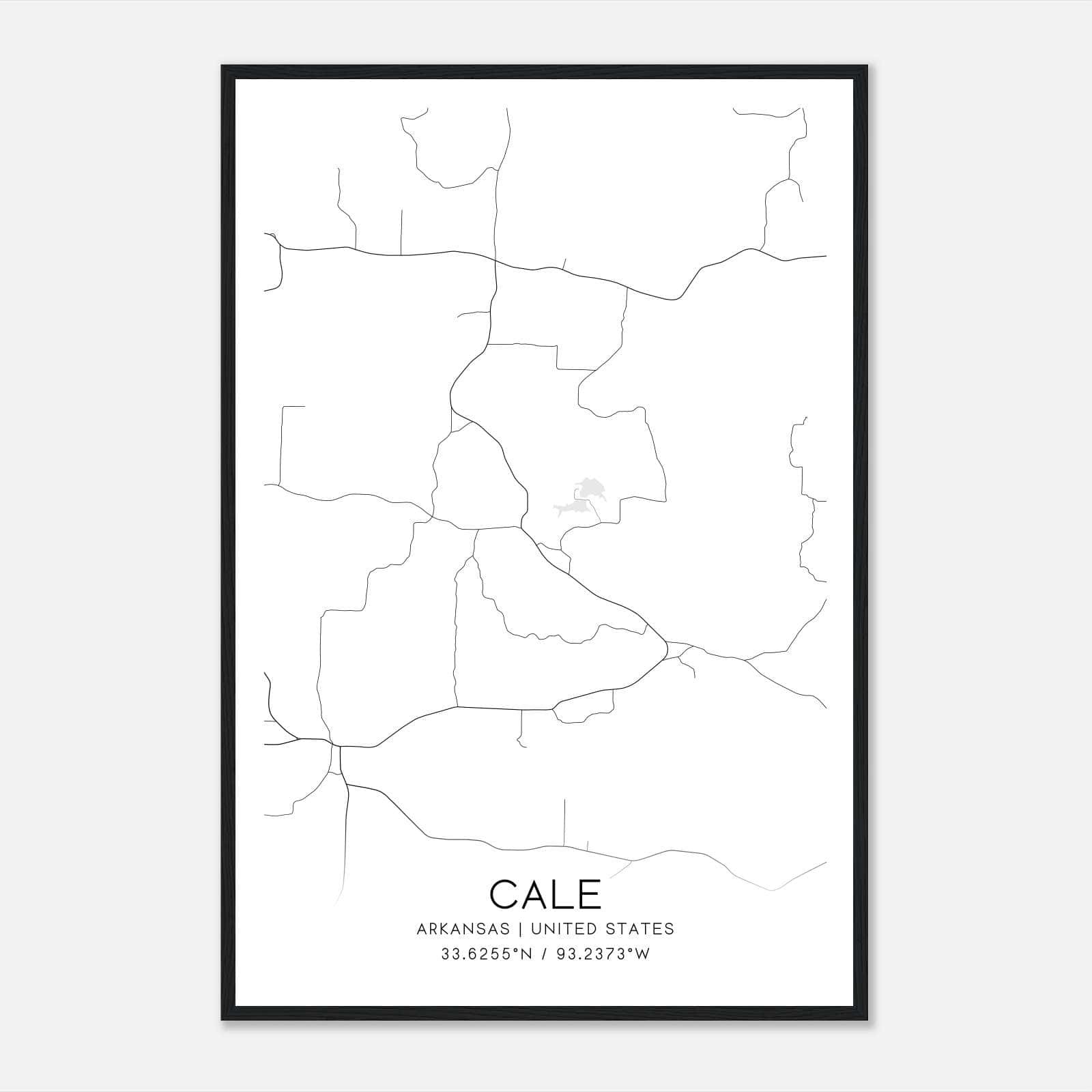 Cale Arkansas Map Poster, Modern Home Decor Wall Art Print Cale Arkansas Map Poster, Modern Home Decor Wall Art Print
