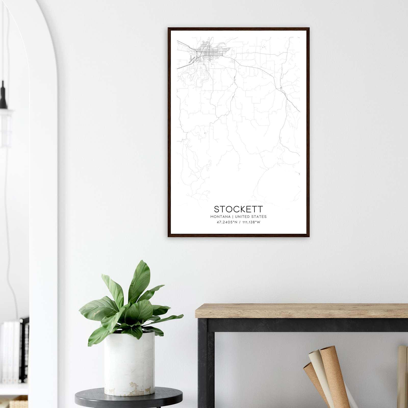Deerfield Kansas Map Poster, Modern Home Decor Wall Art Print (Copy)