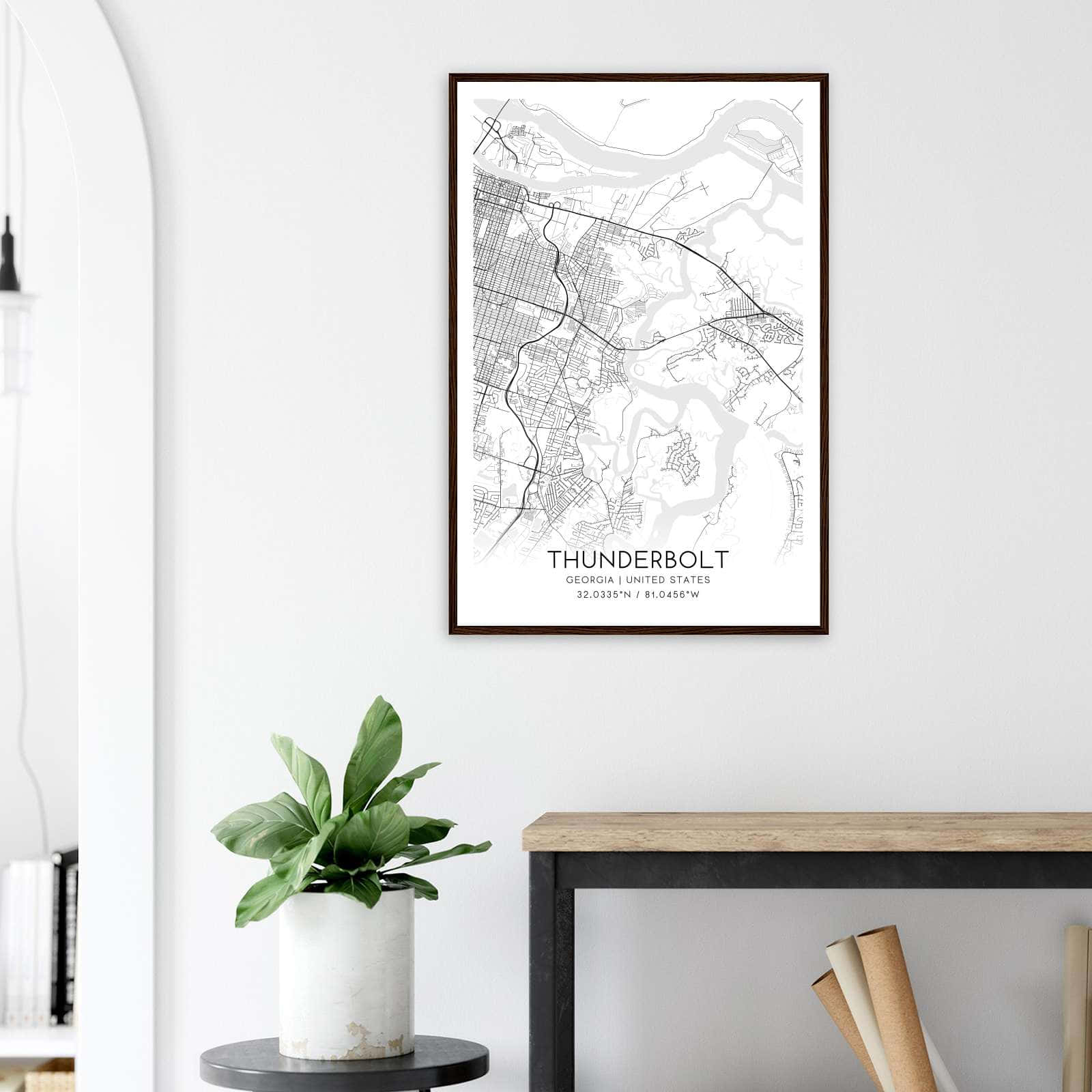 Deerfield Kansas Map Poster, Modern Home Decor Wall Art Print (Copy)
