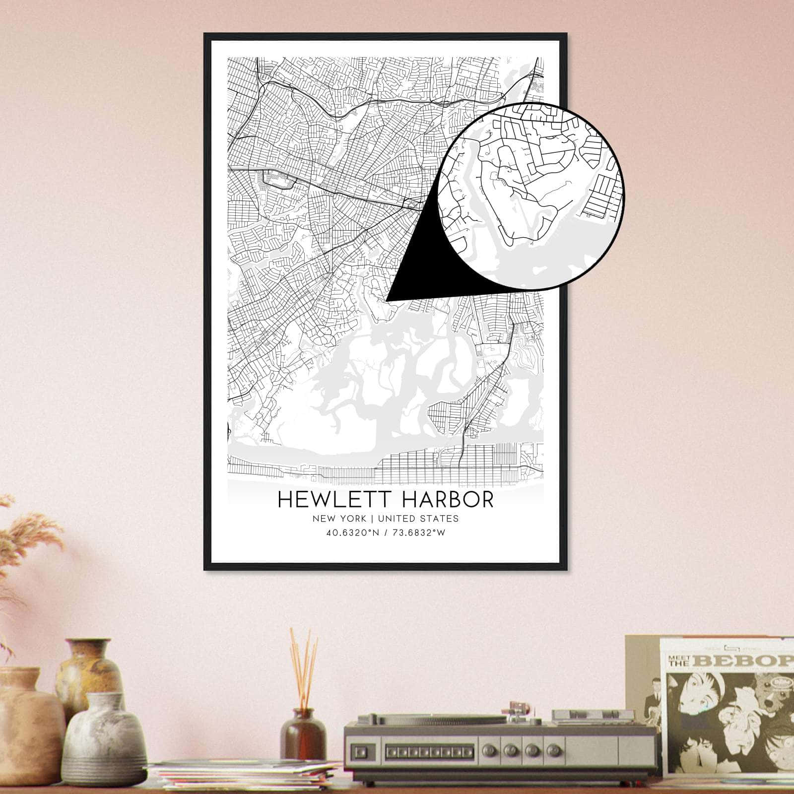 Deerfield Kansas Map Poster, Modern Home Decor Wall Art Print (Copy)