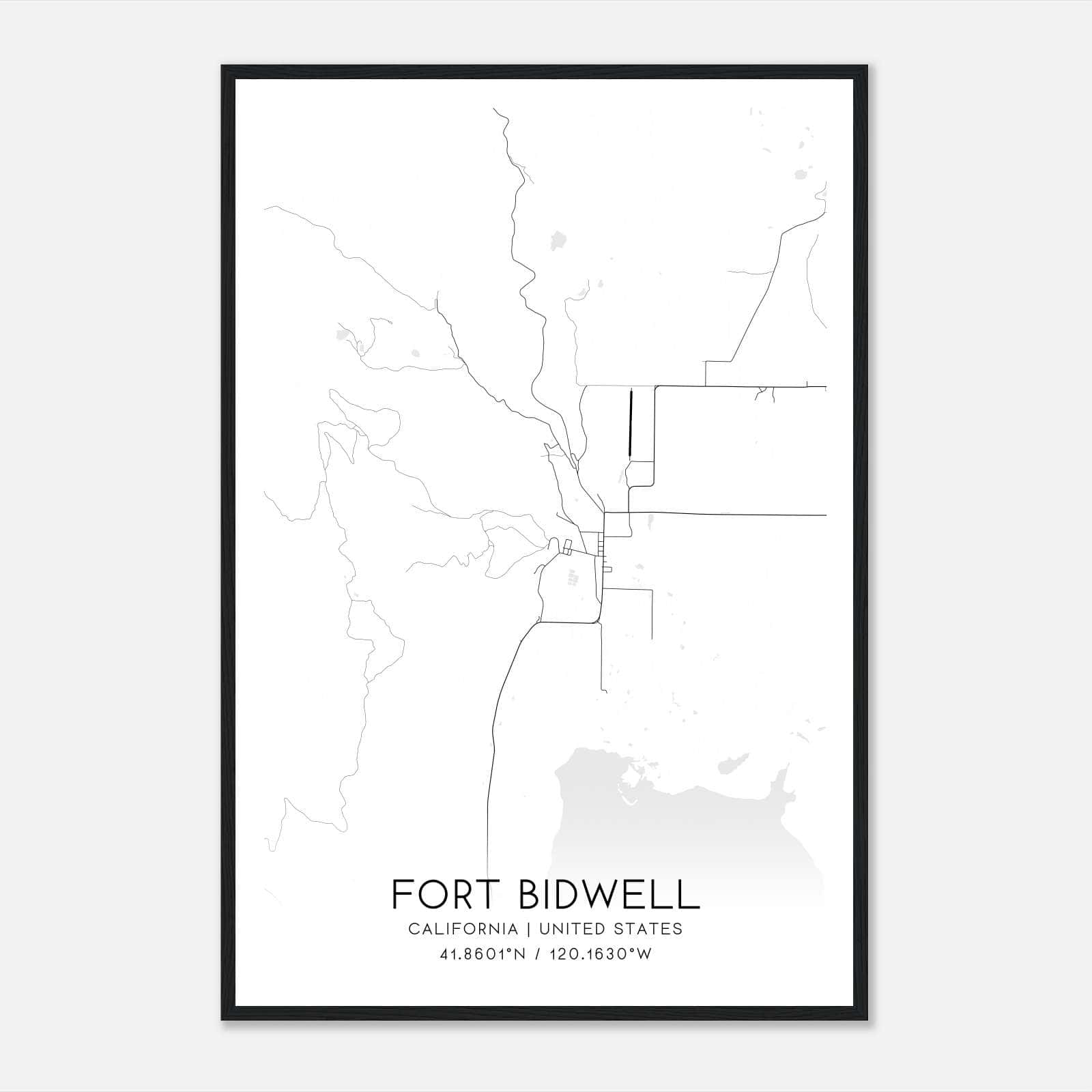 Fort Bidwell California Map Poster, Modern Home Decor Wall Art Print Fort Bidwell California Map Poster, Modern Home Decor Wall Art Print