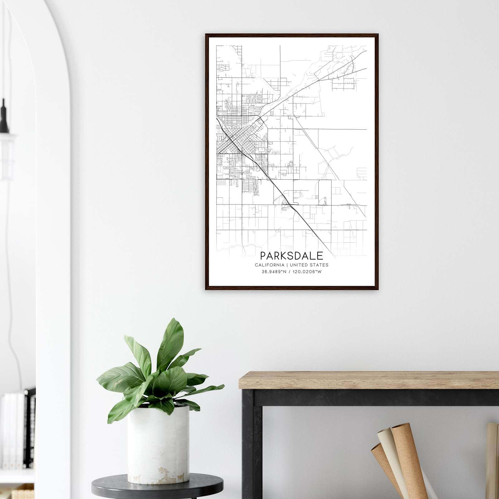 Deerfield Kansas Map Poster, Modern Home Decor Wall Art Print (Copy)