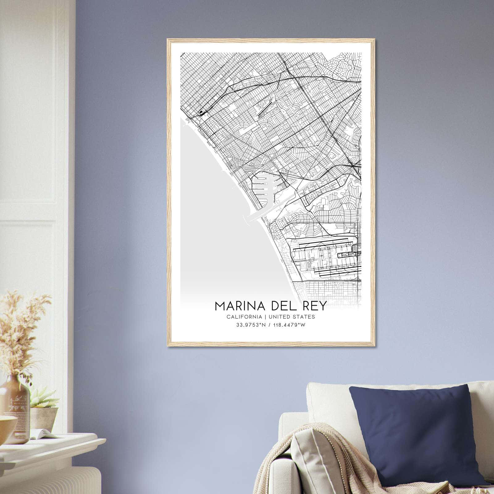 Deerfield Kansas Map Poster, Modern Home Decor Wall Art Print (Copy)