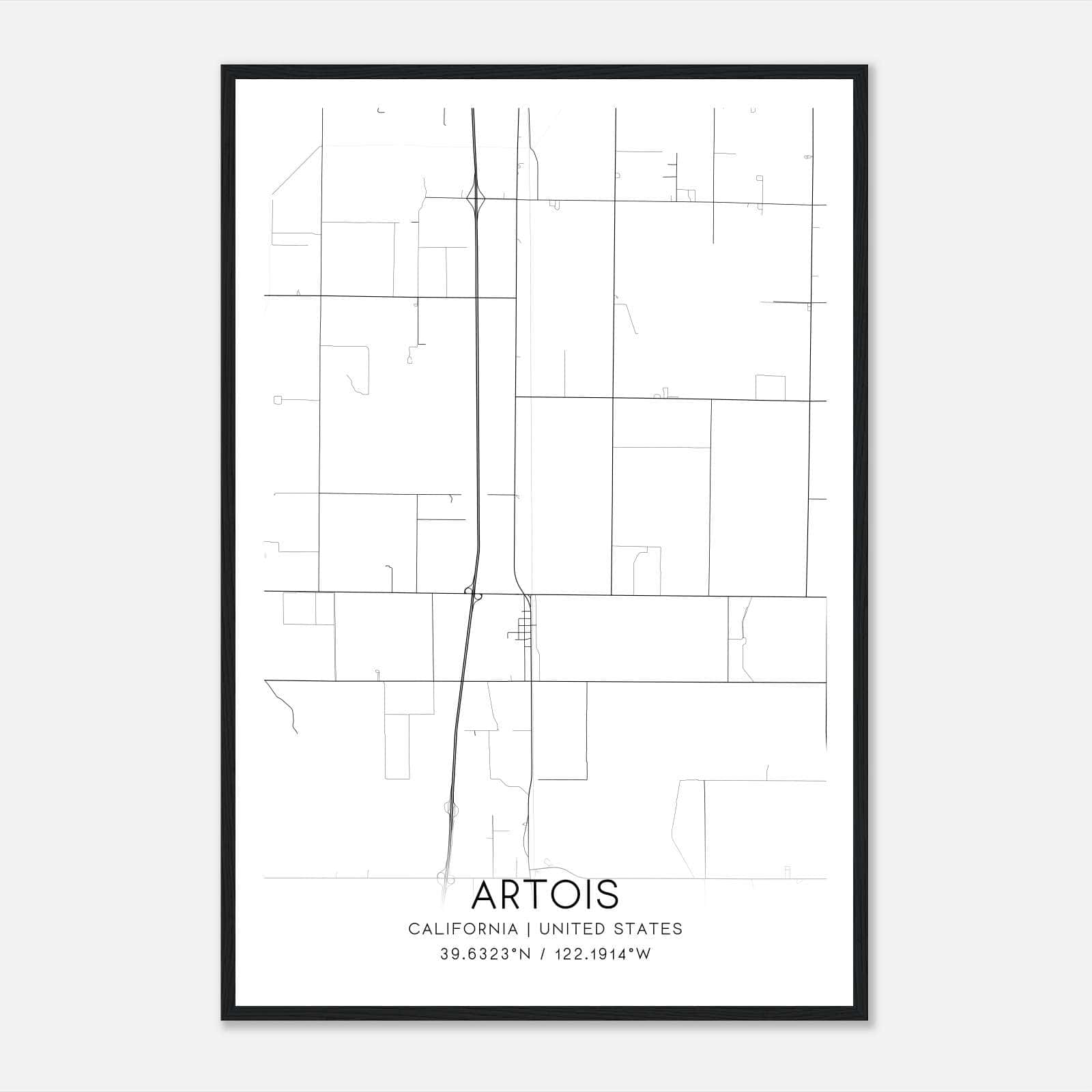 Artois California Map Poster, Modern Home Decor Wall Art Print Artois California Map Poster, Modern Home Decor Wall Art Print