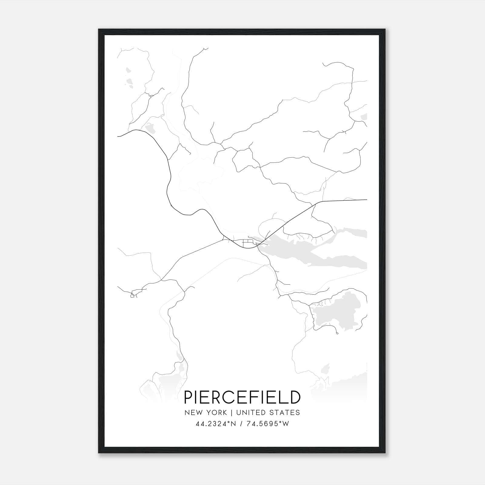 Piercefield New York Map Poster, Modern Home Decor Wall Art Print Piercefield New York Map Poster, Modern Home Decor Wall Art Print
