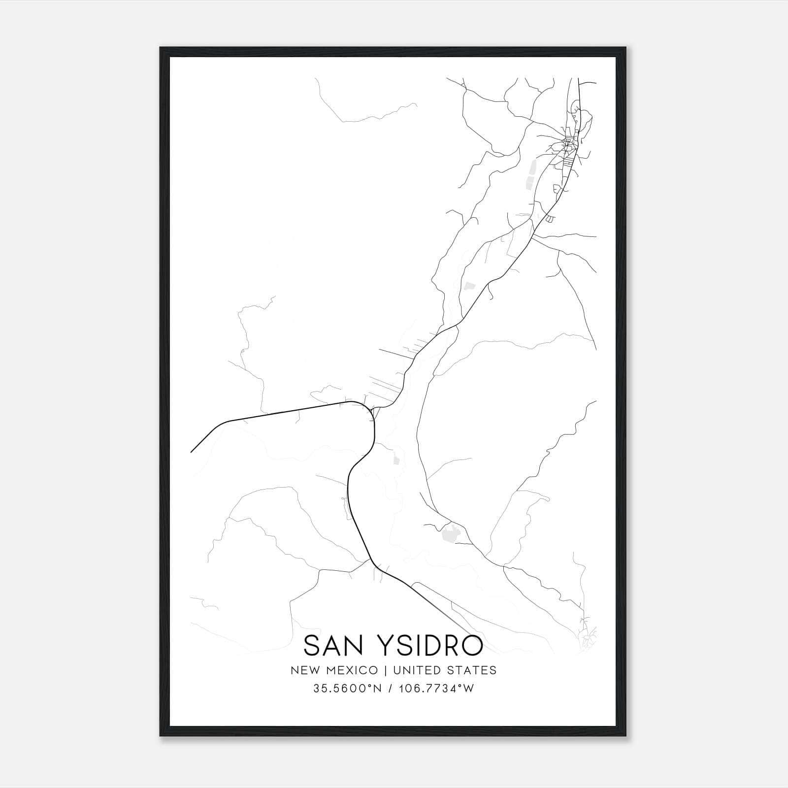 San Ysidro New Mexico Map Poster, Modern Home Decor Wall Art Print San Ysidro New Mexico Map Poster, Modern Home Decor Wall Art Print