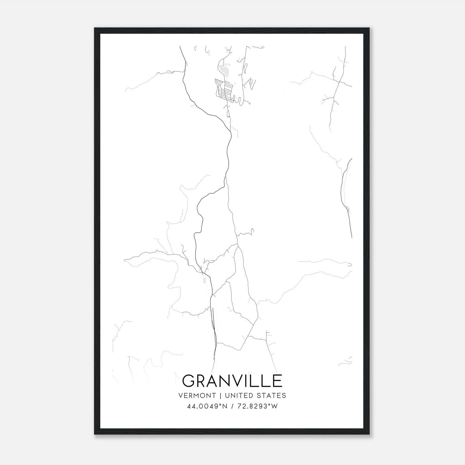 Granville Vermont Map Poster, Modern Home Decor Wall Art Print Granville Vermont Map Poster, Modern Home Decor Wall Art Print