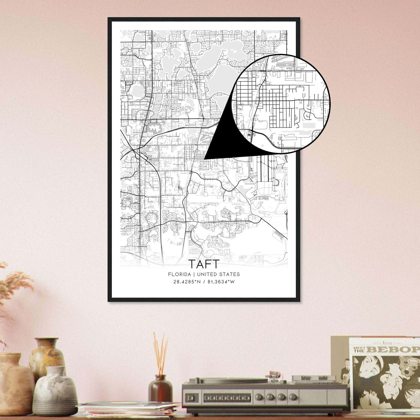 Deerfield Kansas Map Poster, Modern Home Decor Wall Art Print (Copy)