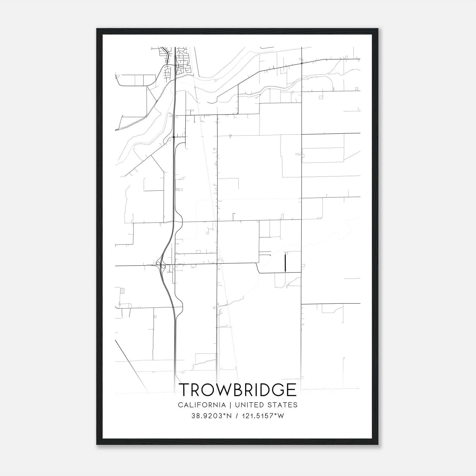 Trowbridge California Map Poster, Modern Home Decor Wall Art Print Trowbridge California Map Poster, Modern Home Decor Wall Art Print