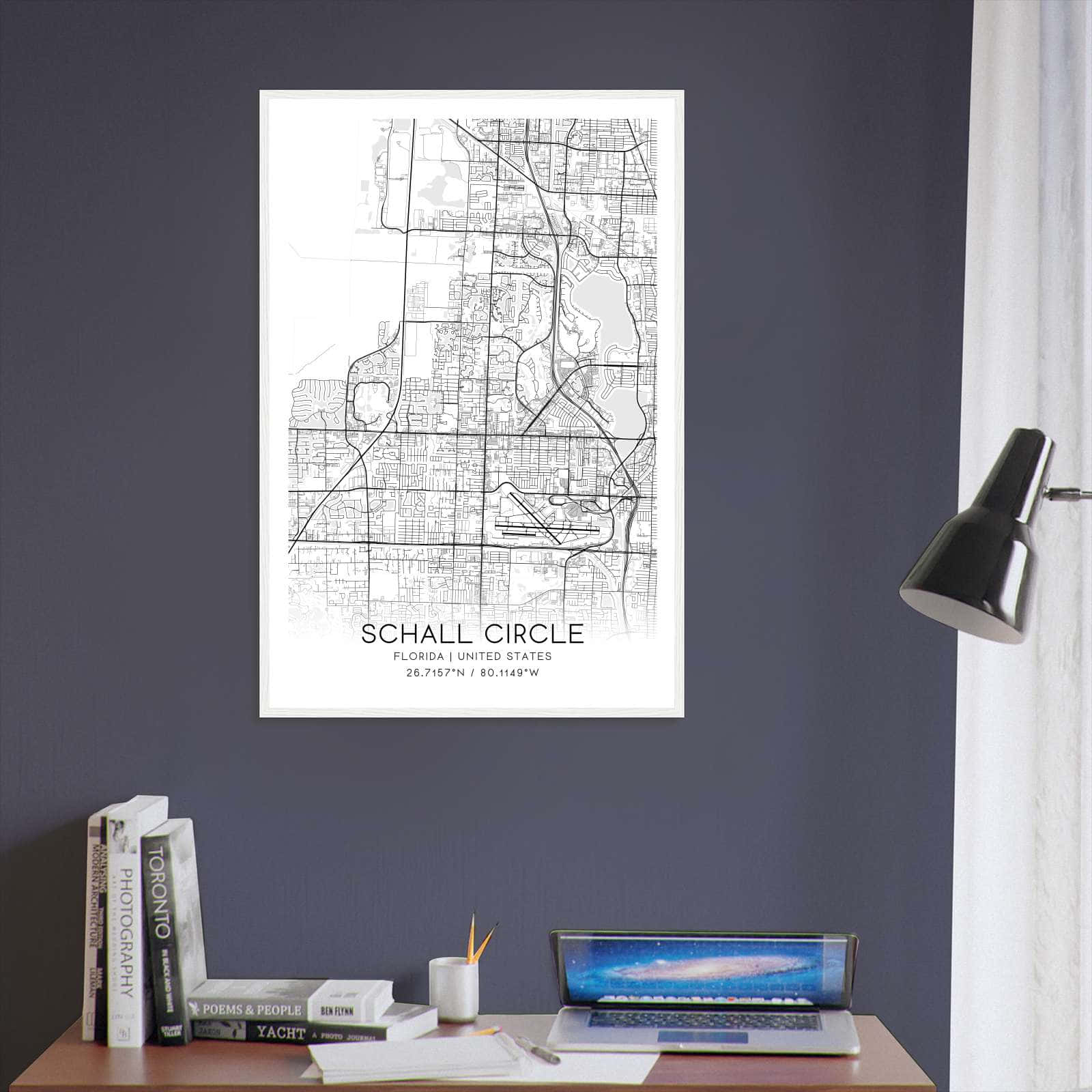 Deerfield Kansas Map Poster, Modern Home Decor Wall Art Print (Copy)