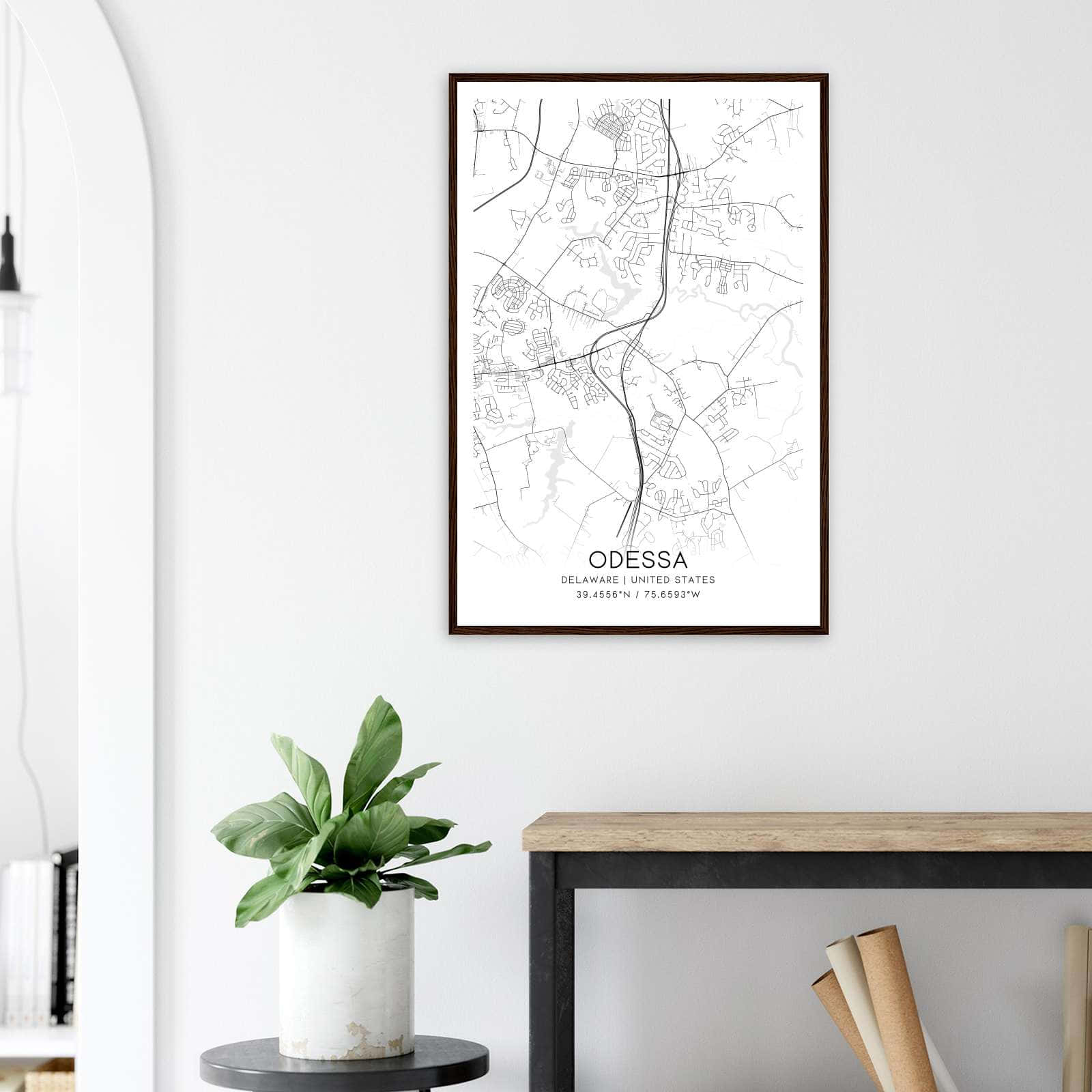 Deerfield Kansas Map Poster, Modern Home Decor Wall Art Print (Copy)