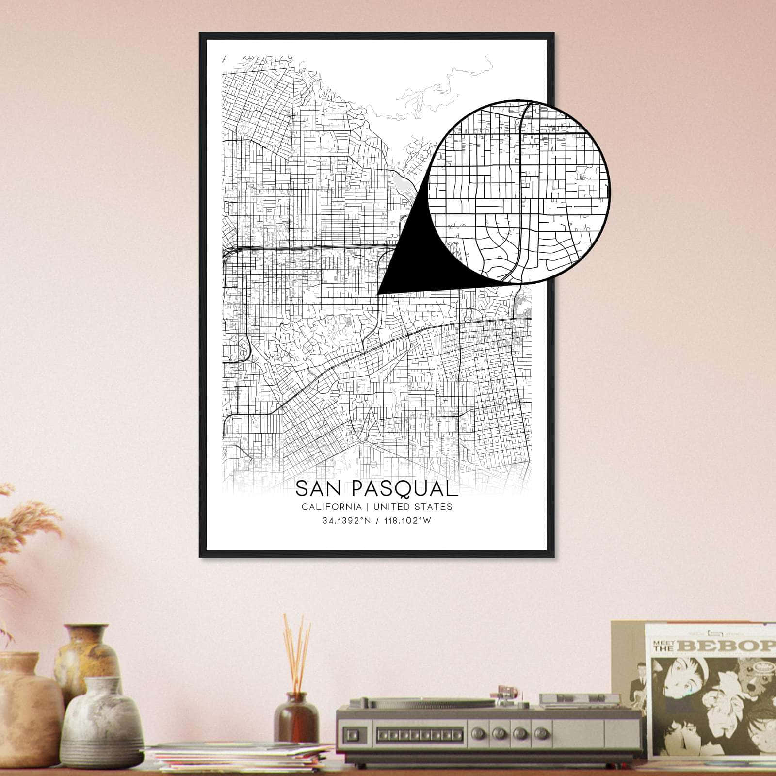 Deerfield Kansas Map Poster, Modern Home Decor Wall Art Print (Copy)