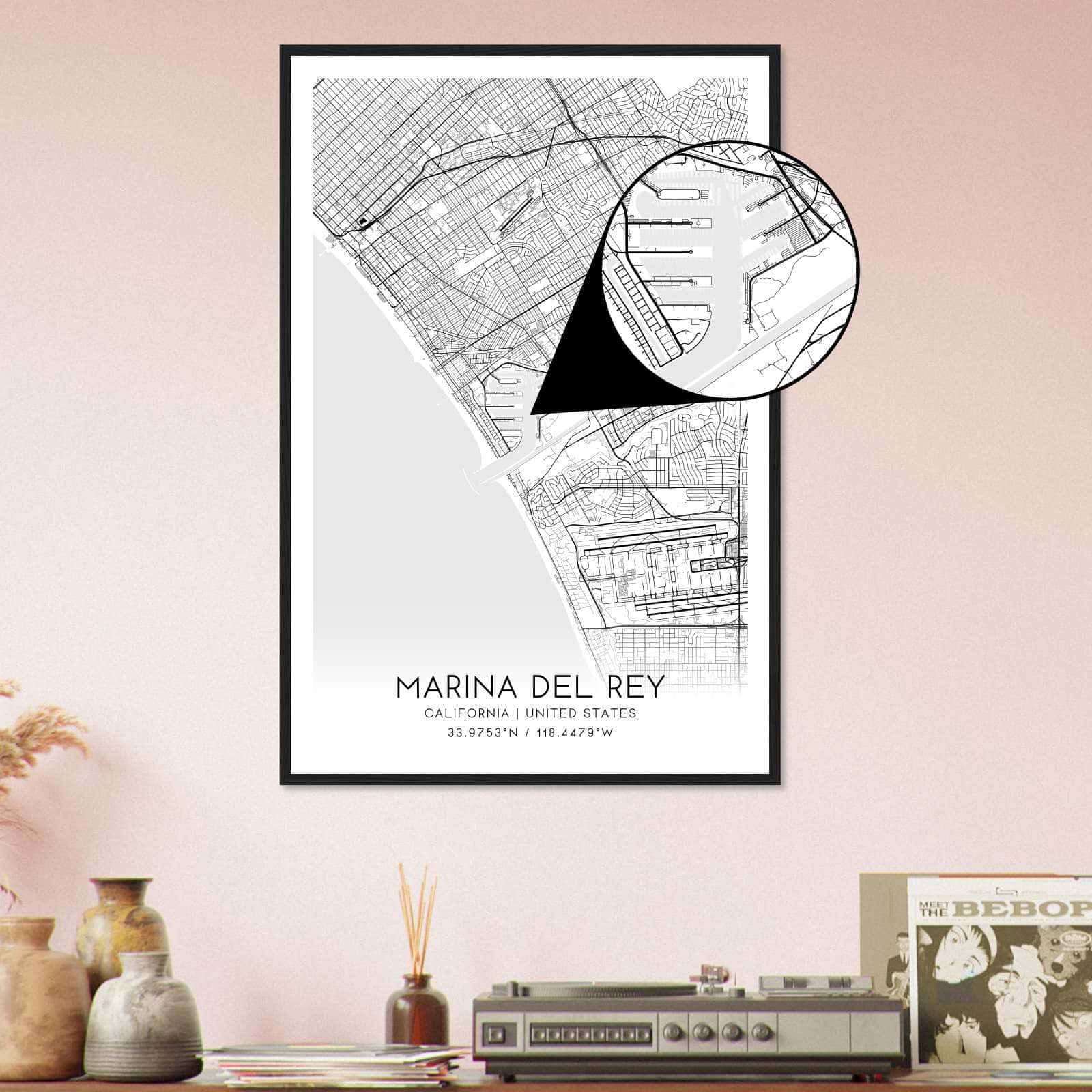 Deerfield Kansas Map Poster, Modern Home Decor Wall Art Print (Copy)