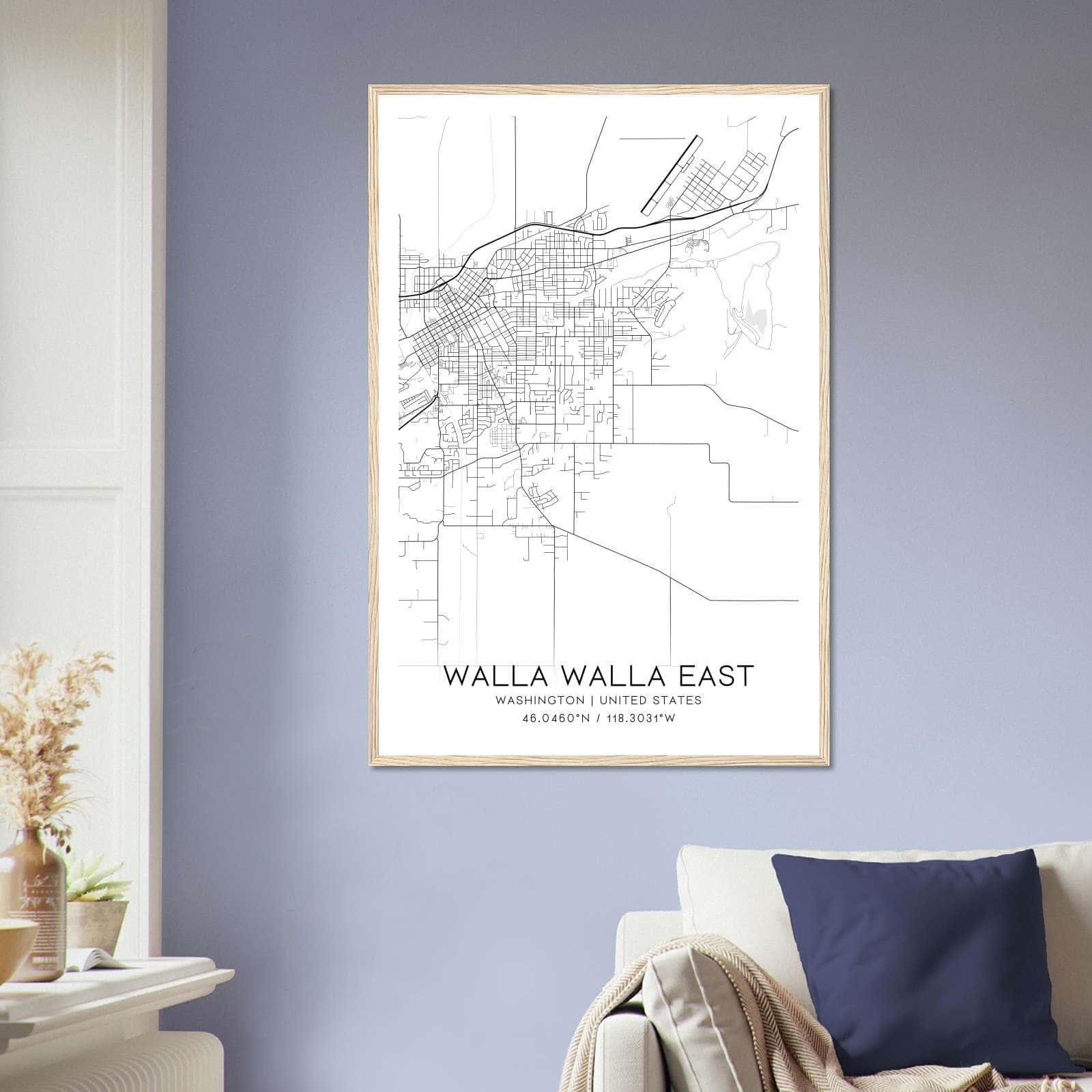 Deerfield Kansas Map Poster, Modern Home Decor Wall Art Print (Copy)