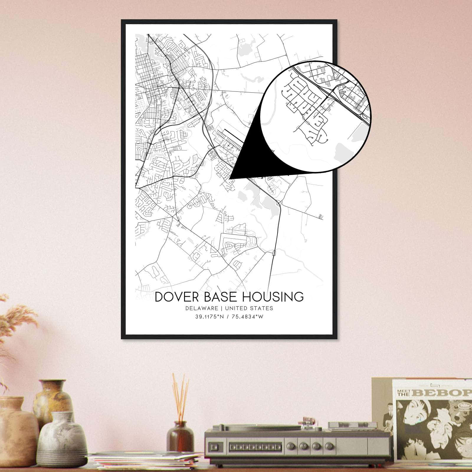 Deerfield Kansas Map Poster, Modern Home Decor Wall Art Print (Copy)