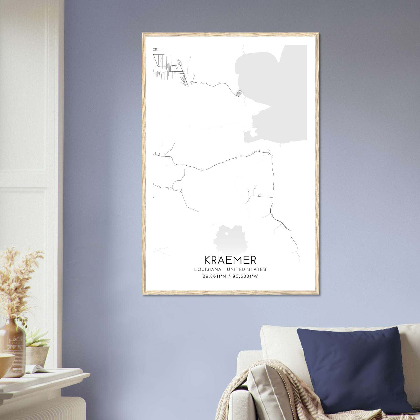 Deerfield Kansas Map Poster, Modern Home Decor Wall Art Print (Copy)