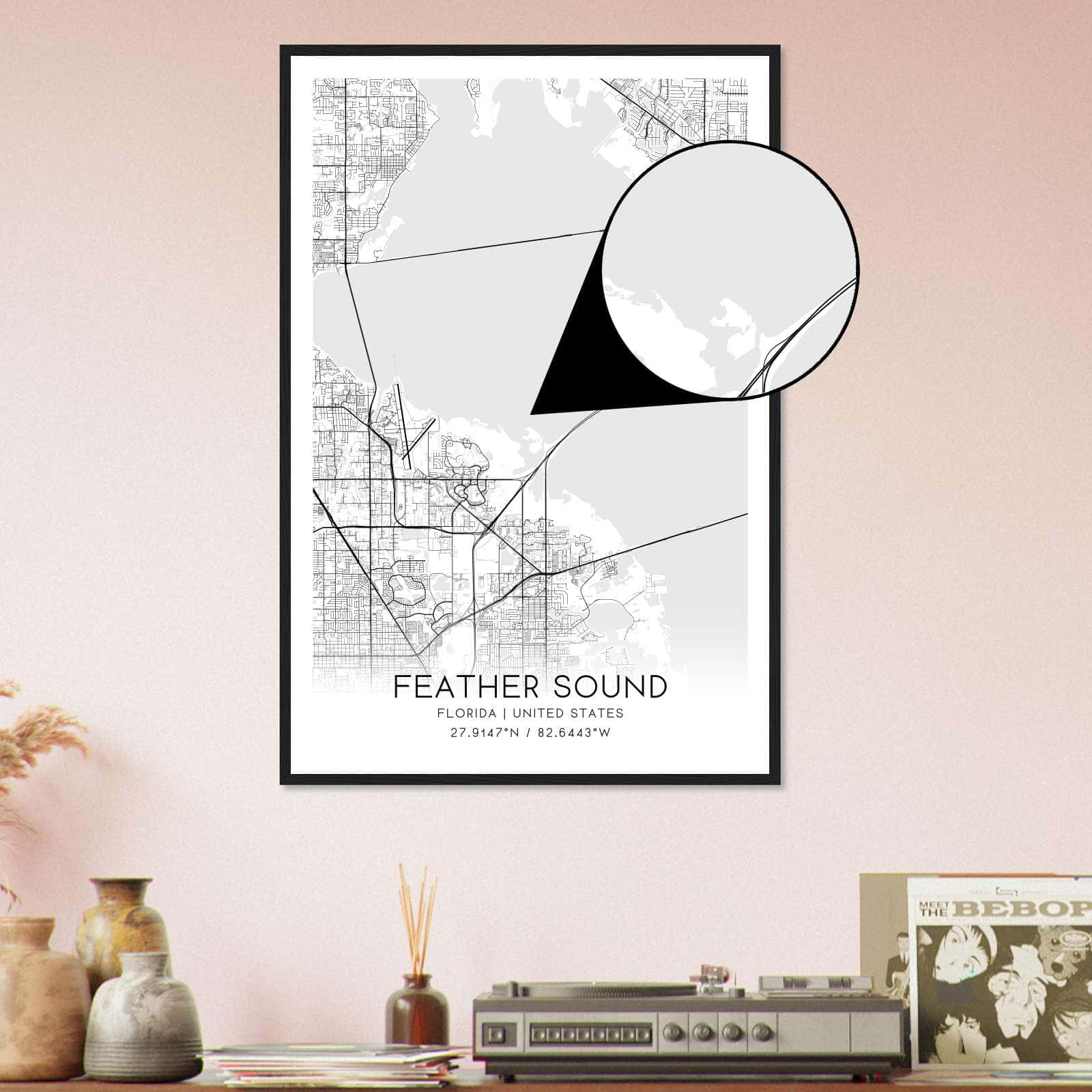 Deerfield Kansas Map Poster, Modern Home Decor Wall Art Print (Copy)
