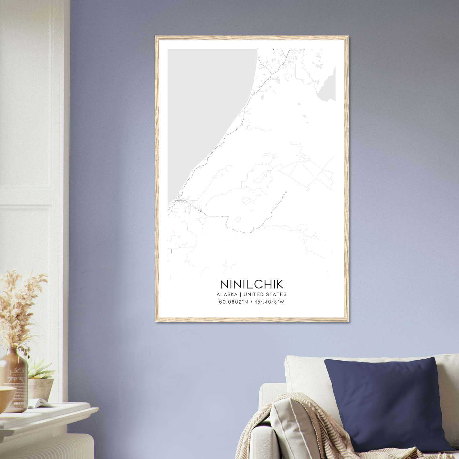 Deerfield Kansas Map Poster, Modern Home Decor Wall Art Print (Copy)