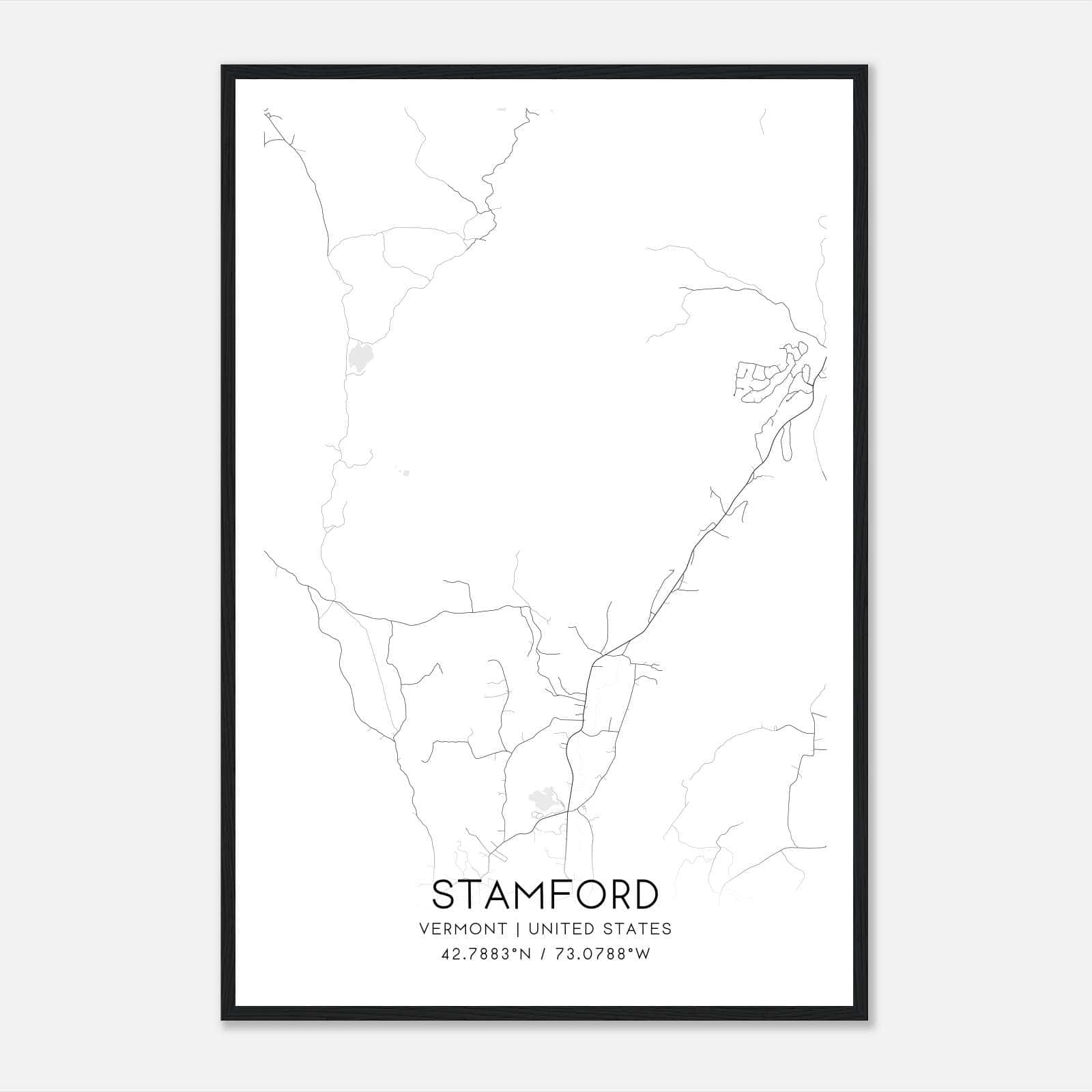 Stamford Vermont Map Poster, Modern Home Decor Wall Art Print Stamford Vermont Map Poster, Modern Home Decor Wall Art Print