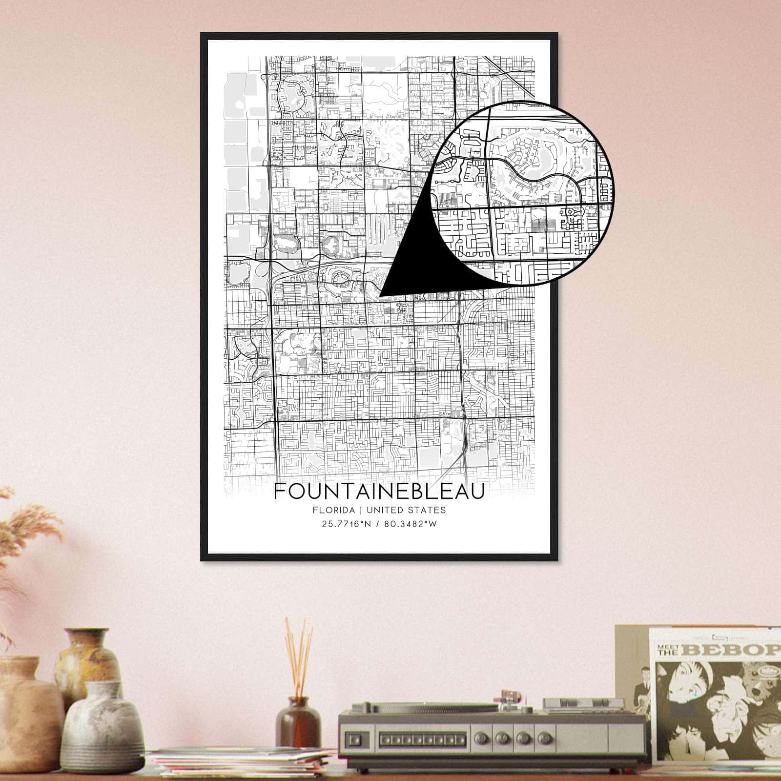 Deerfield Kansas Map Poster, Modern Home Decor Wall Art Print (Copy)