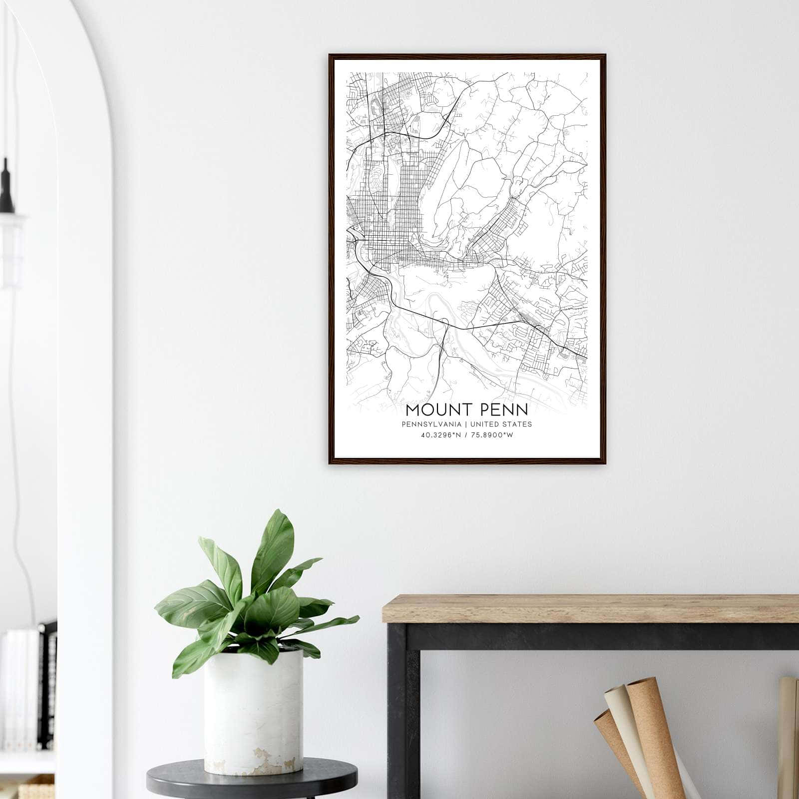 Deerfield Kansas Map Poster, Modern Home Decor Wall Art Print (Copy)