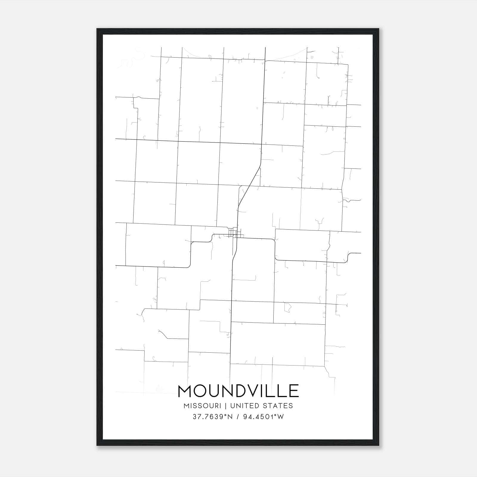 Moundville Missouri Map Poster, Modern Home Decor Wall Art Print Moundville Missouri Map Poster, Modern Home Decor Wall Art Print