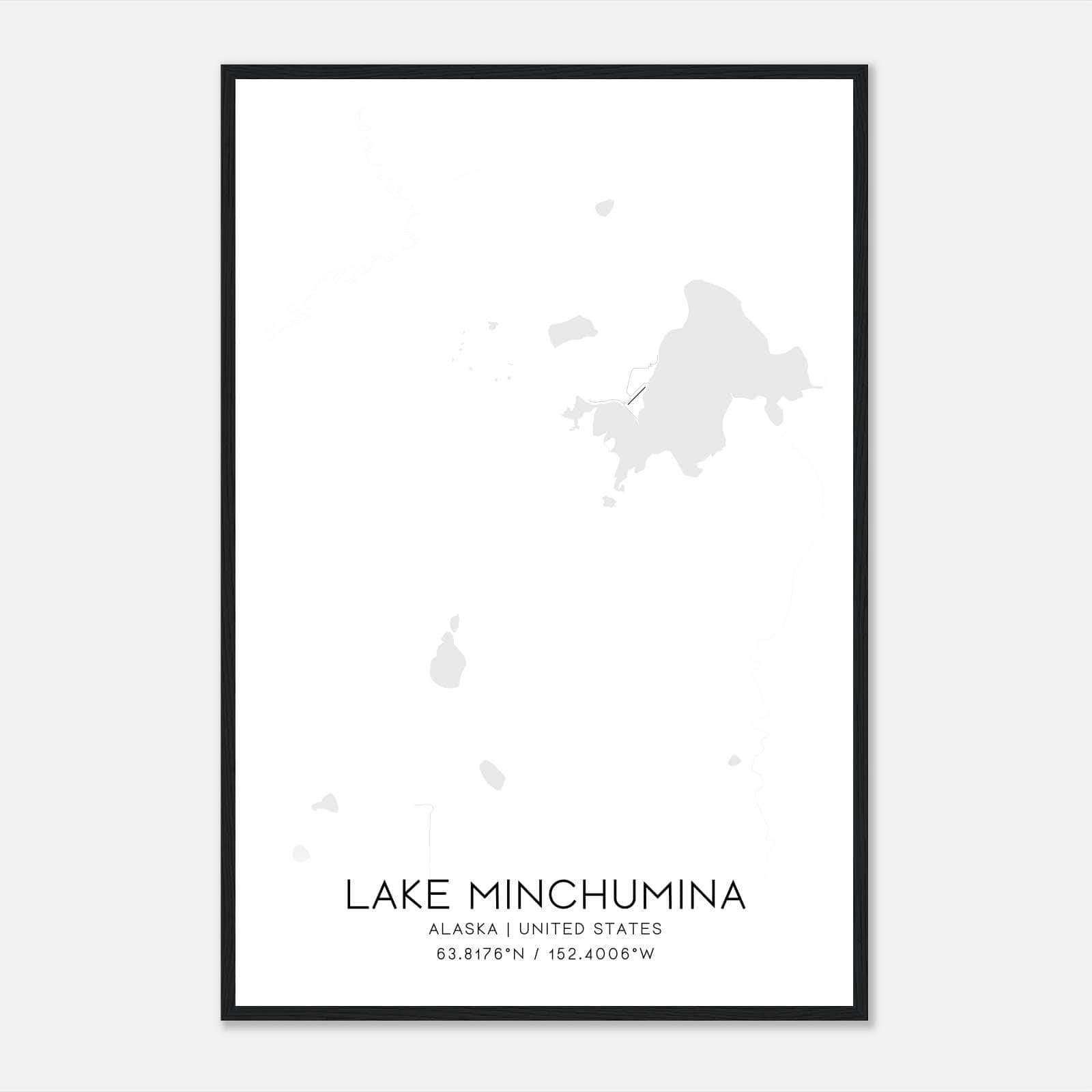 Lake Minchumina Alaska Map Poster, Modern Home Decor Wall Art Print Lake Minchumina Alaska Map Poster, Modern Home Decor Wall Art Print