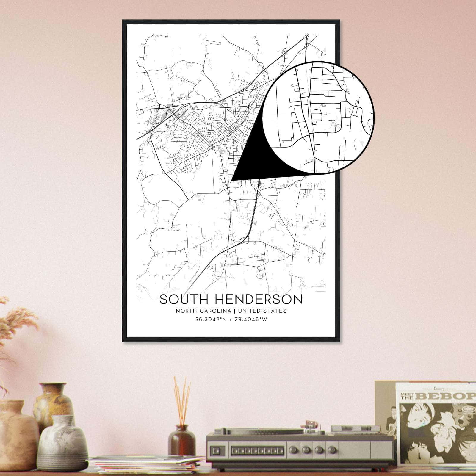 Deerfield Kansas Map Poster, Modern Home Decor Wall Art Print (Copy)