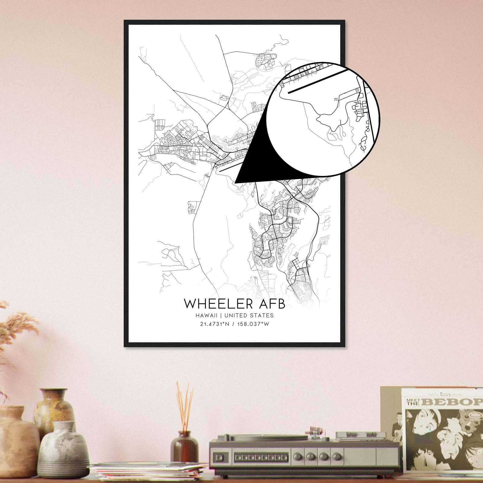 Deerfield Kansas Map Poster, Modern Home Decor Wall Art Print (Copy)