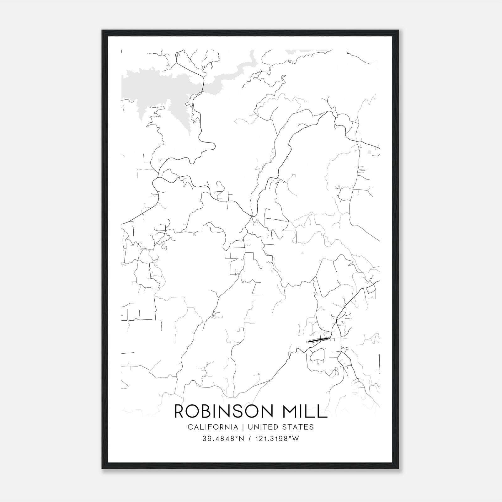Robinson Mill California Map Poster, Modern Home Decor Wall Art Print Robinson Mill California Map Poster, Modern Home Decor Wall Art Print
