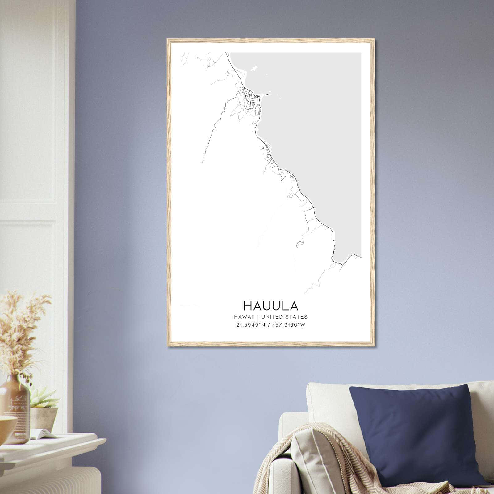 Deerfield Kansas Map Poster, Modern Home Decor Wall Art Print (Copy)