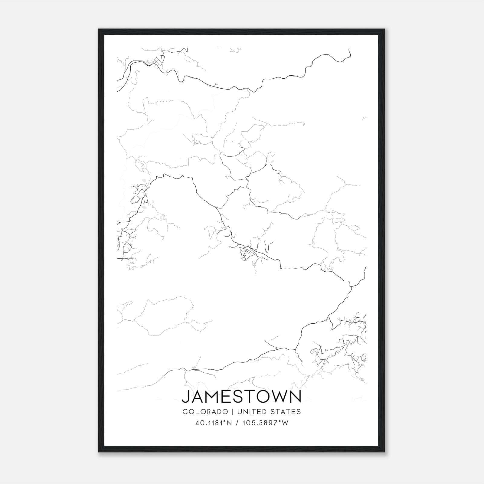 Jamestown Colorado Map Poster, Modern Home Decor Wall Art Print Jamestown Colorado Map Poster, Modern Home Decor Wall Art Print