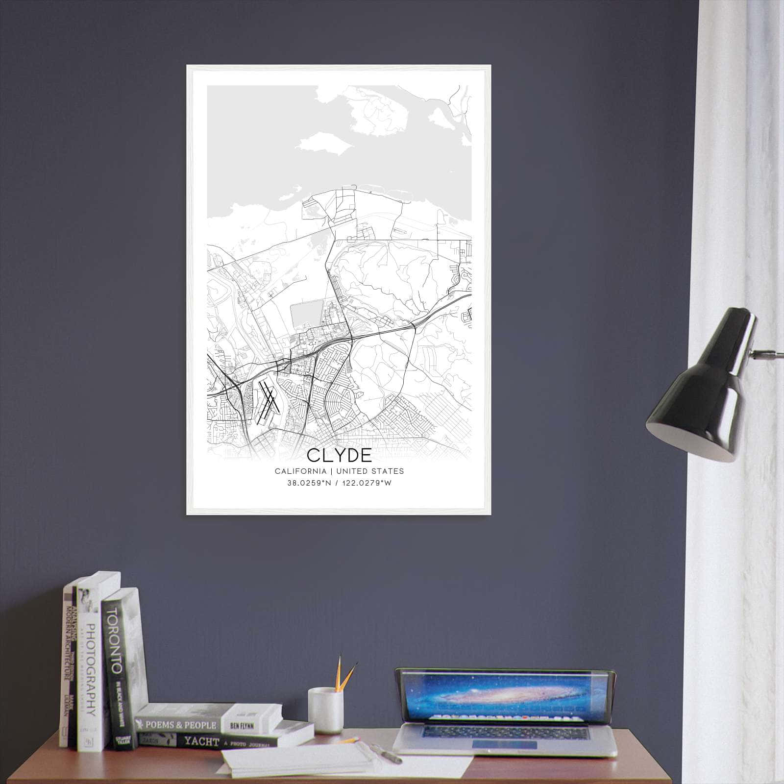Deerfield Kansas Map Poster, Modern Home Decor Wall Art Print (Copy)