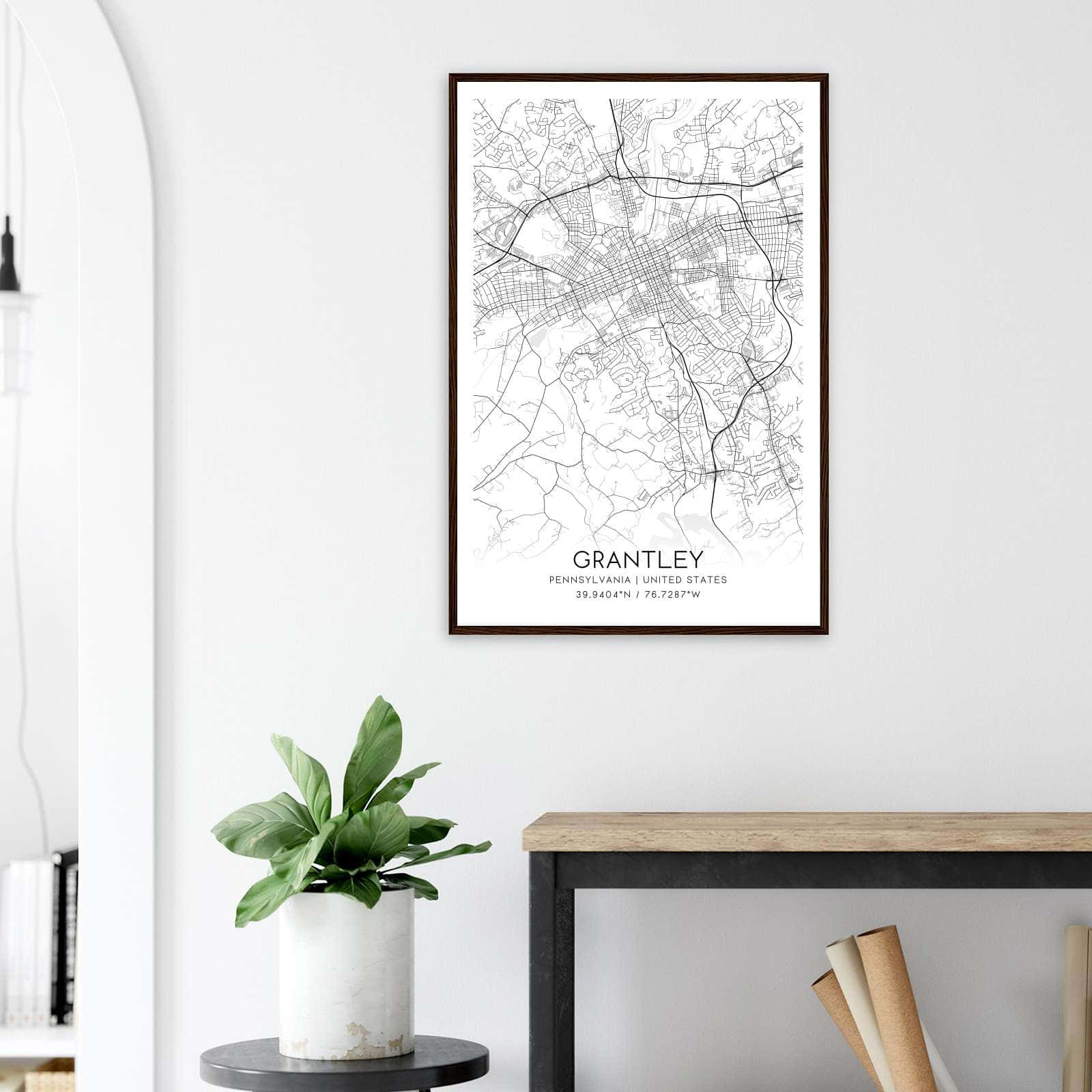 Deerfield Kansas Map Poster, Modern Home Decor Wall Art Print (Copy)