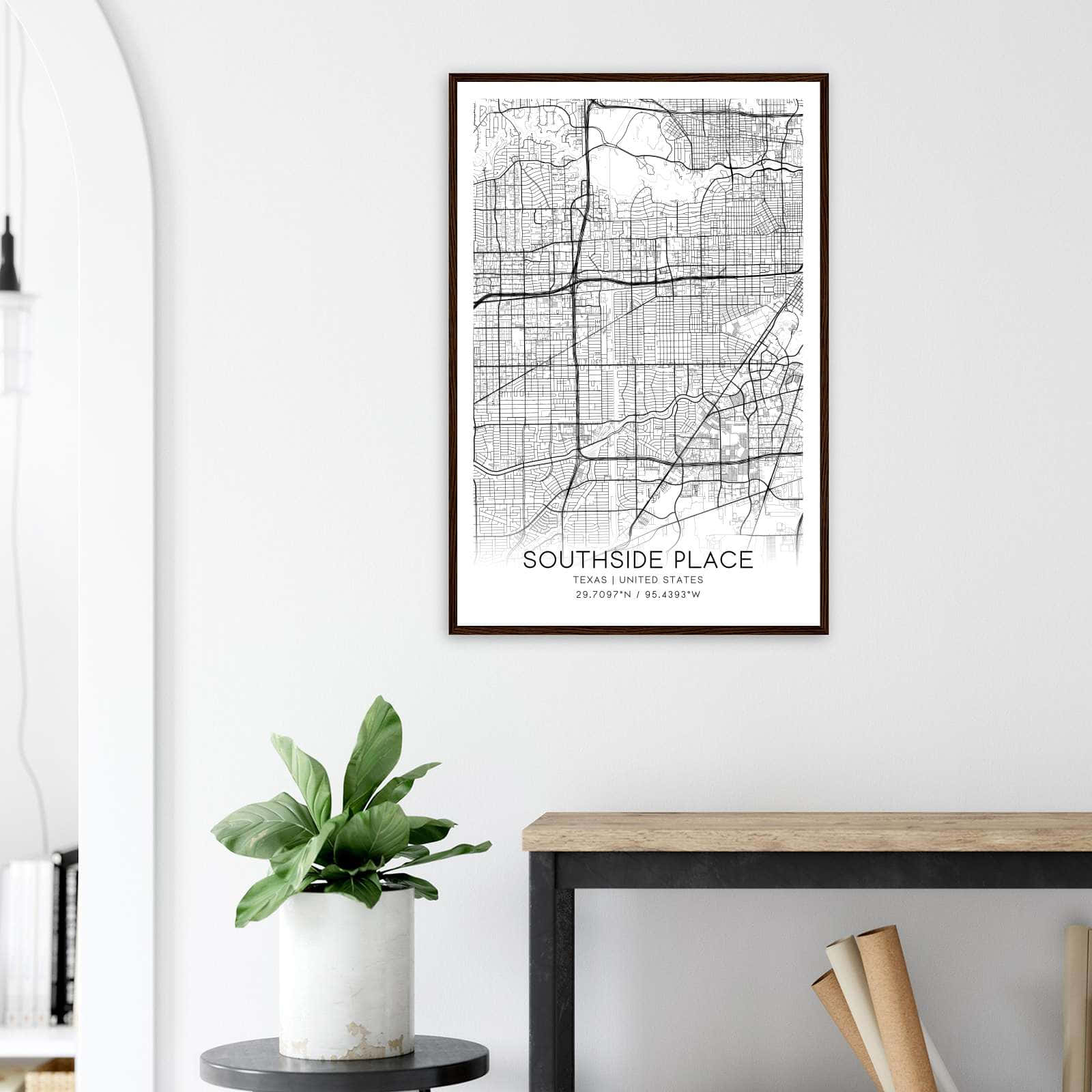 Deerfield Kansas Map Poster, Modern Home Decor Wall Art Print (Copy)
